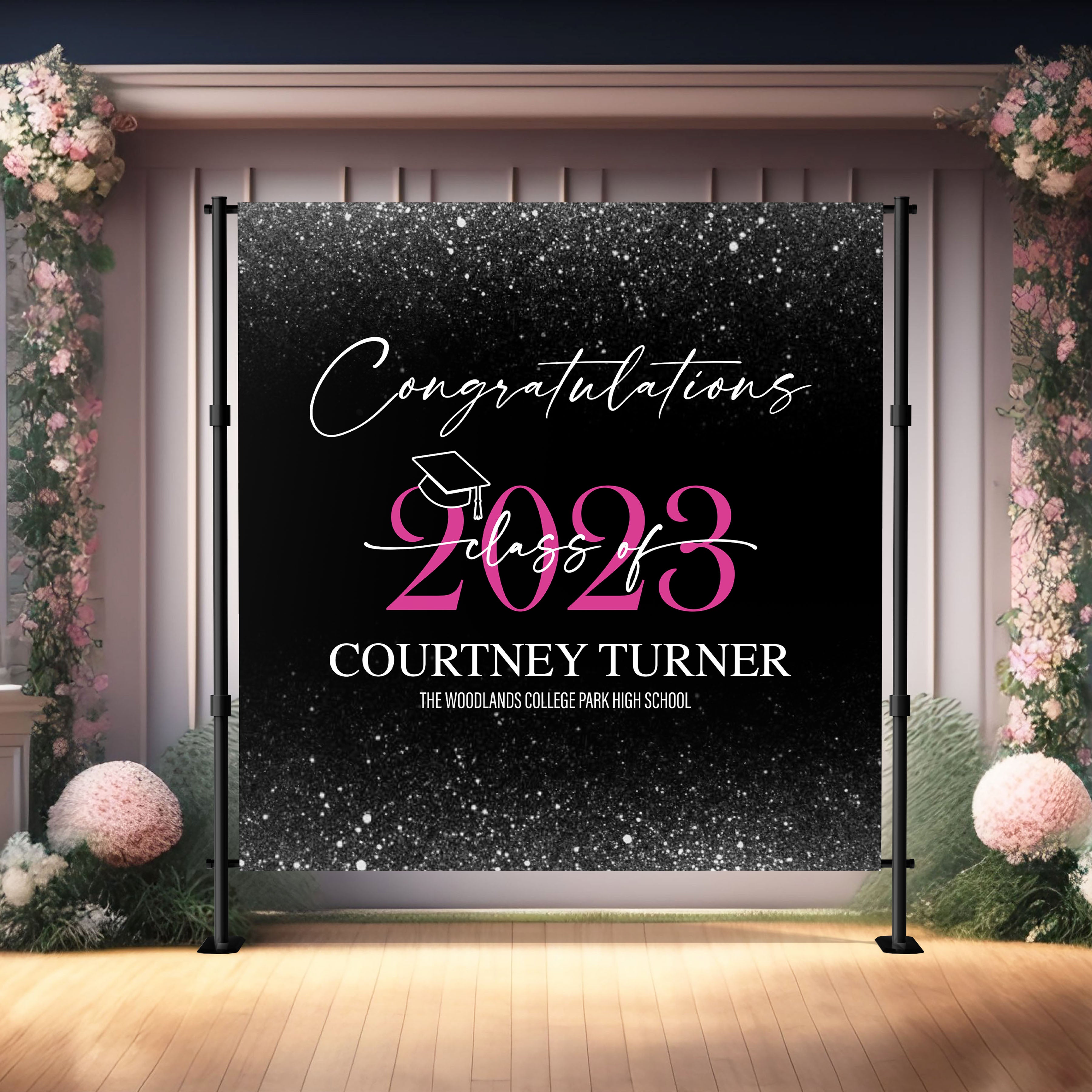 Custom Photography Backdrop | Graduation | Media Step & Repeat