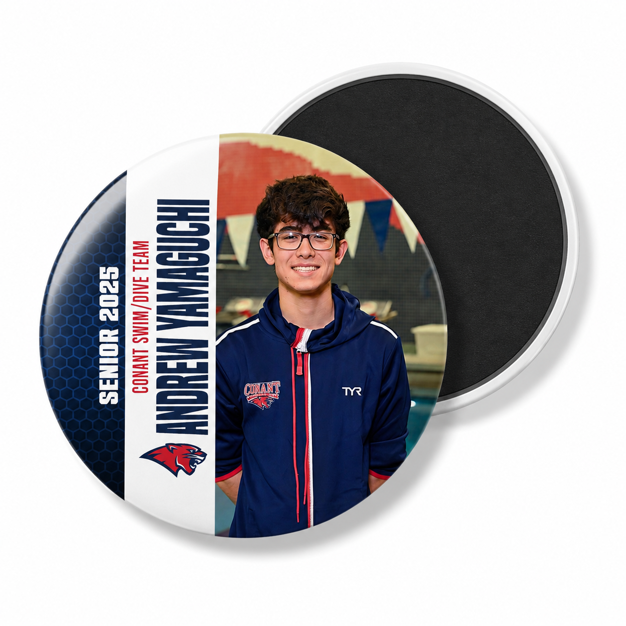 Custom Sports Team Spirit Button & Magnets | Senior Night | All Sports | Champion's Pride