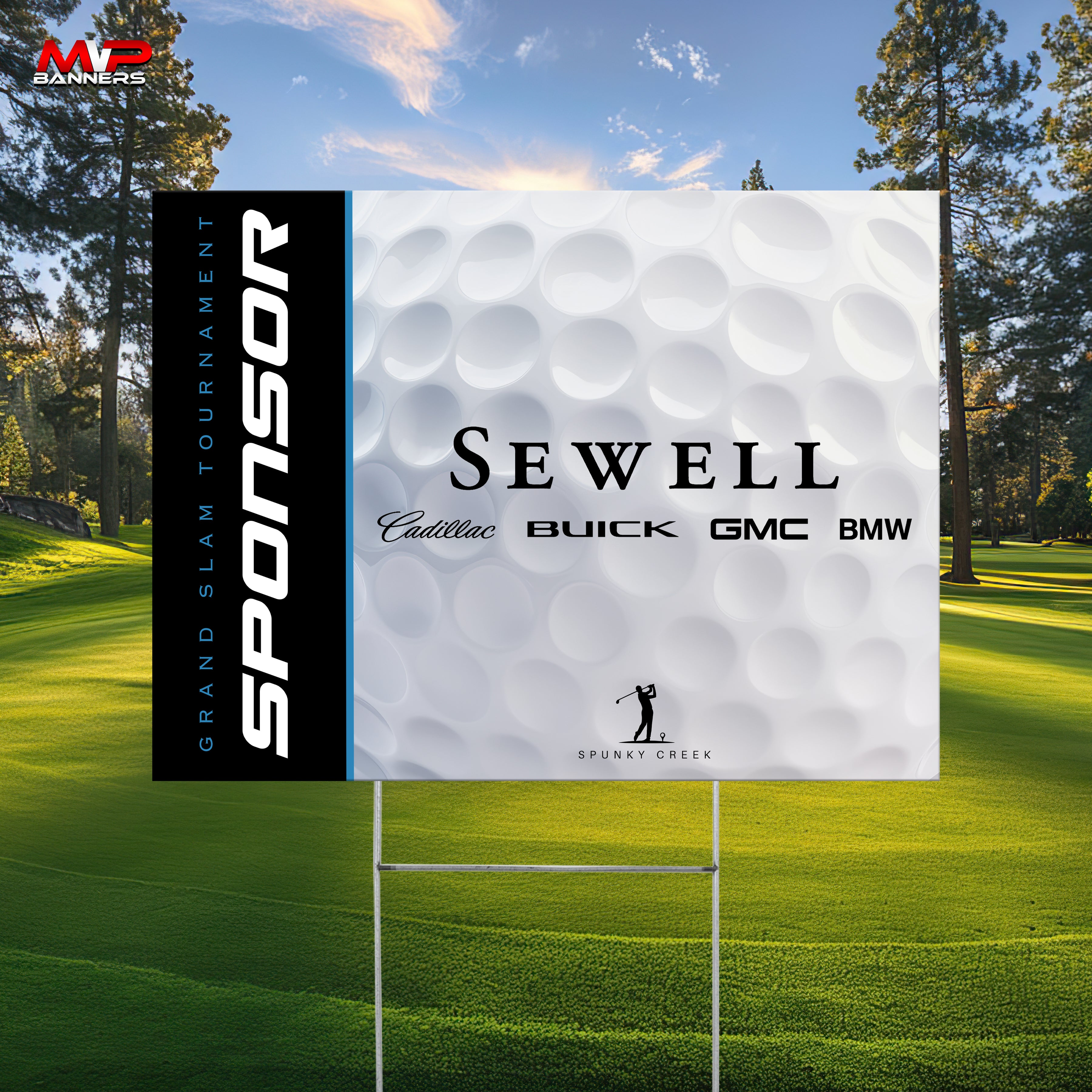Custom Golf Sponsor Tee Signs | Highlight Your Supporters on the Course | Tournament Day Kickoff