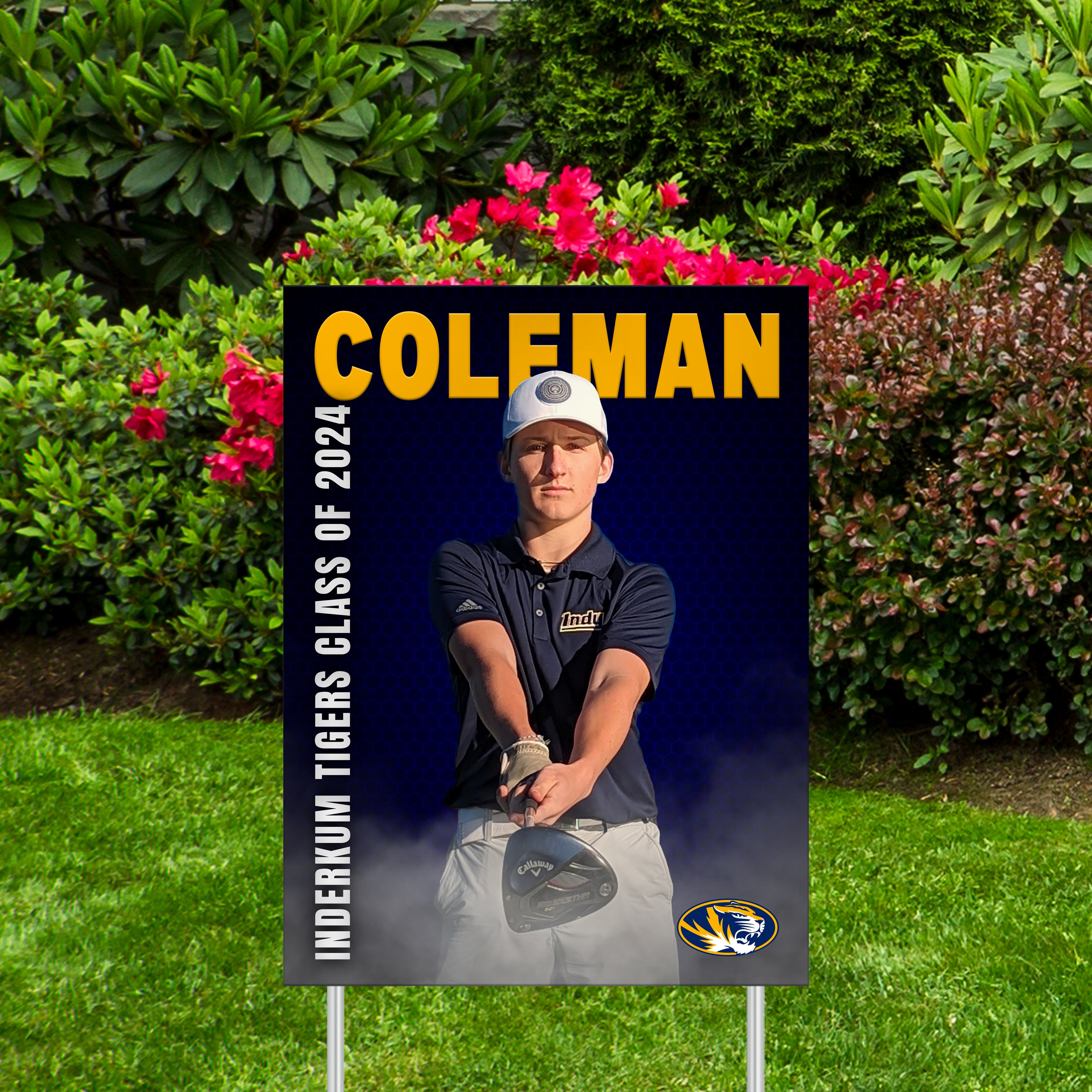 Printed Sports Yard Sign | Senior Night Poster | Golf | Honeycomb