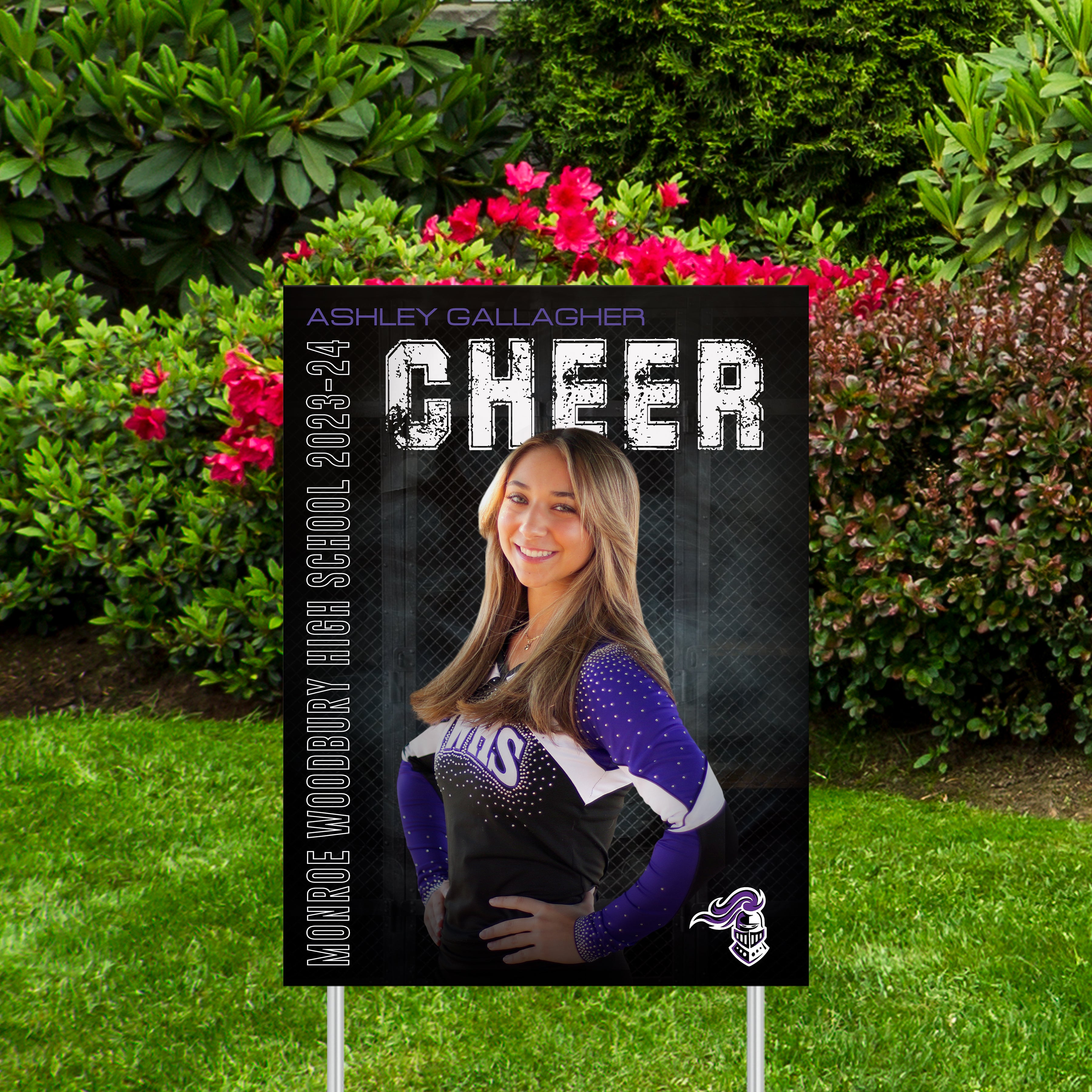 Cheerleader Yard Sign | Senior Night | Iron Smoke