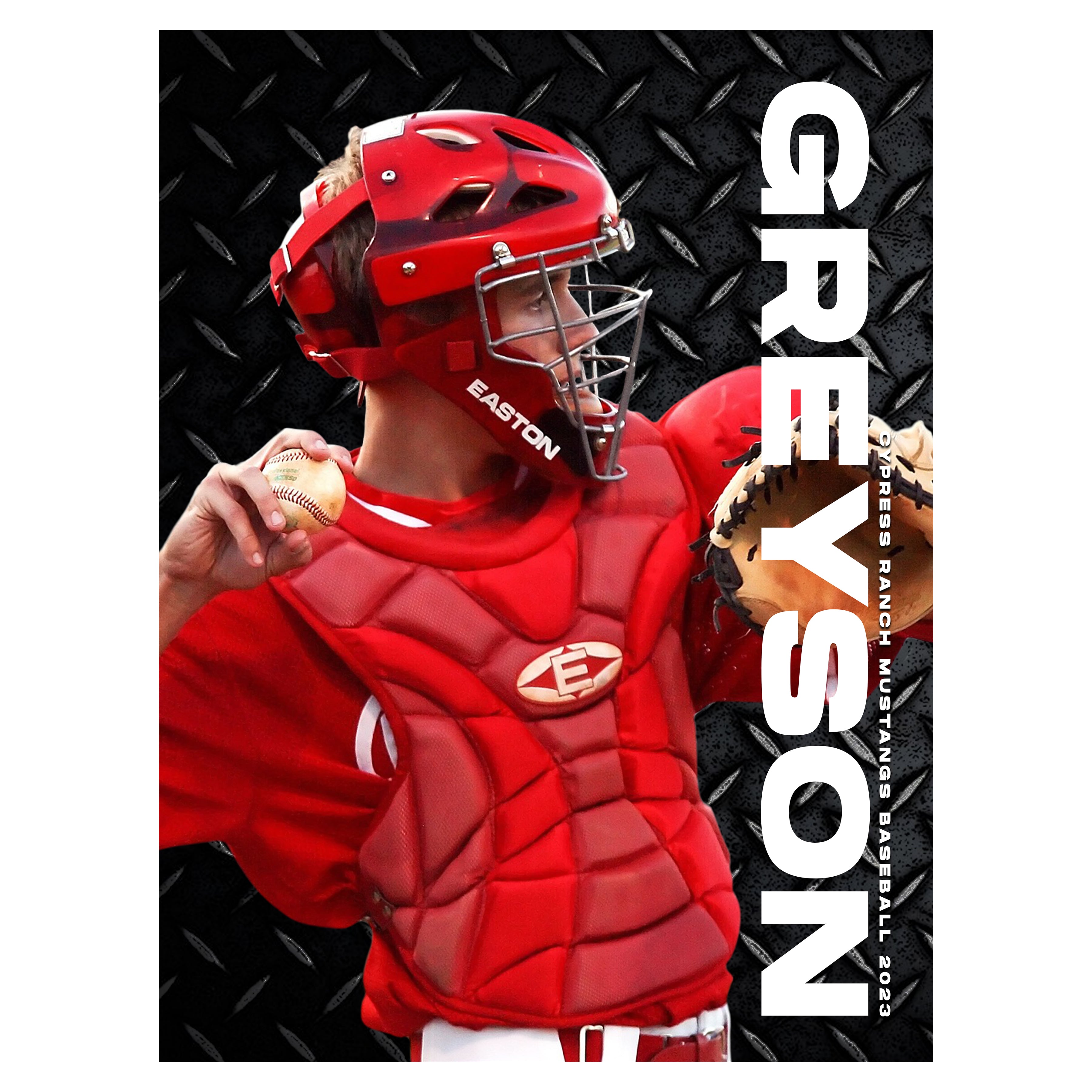Printed Sports Yard Sign | Senior Night Poster | Baseball | Black Diamond