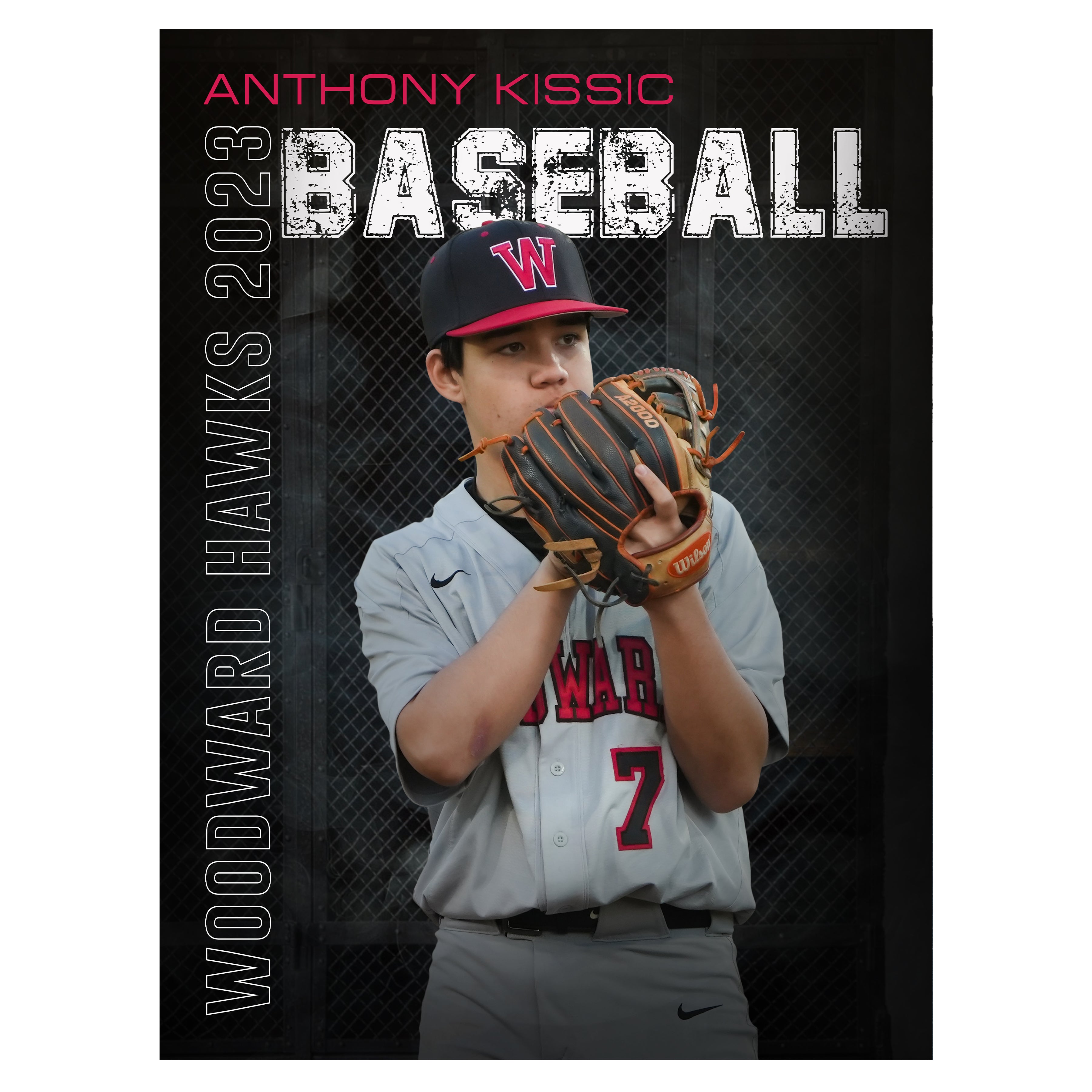 Printed Sports Yard Sign | Senior Night Poster | Baseball | Iron Smoke