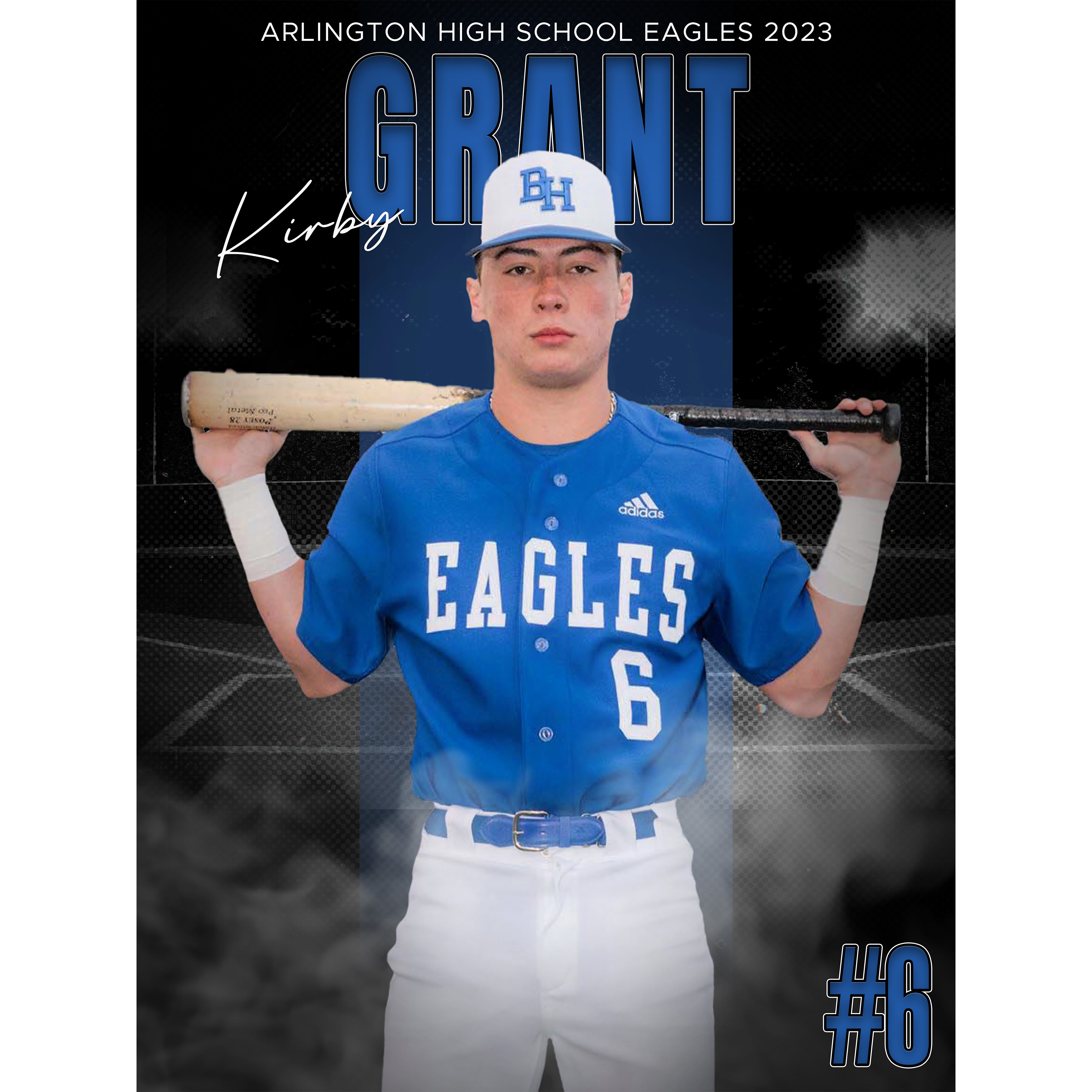 Printed Sports Yard Sign | Senior Night Poster | Baseball | Stadium Shadows