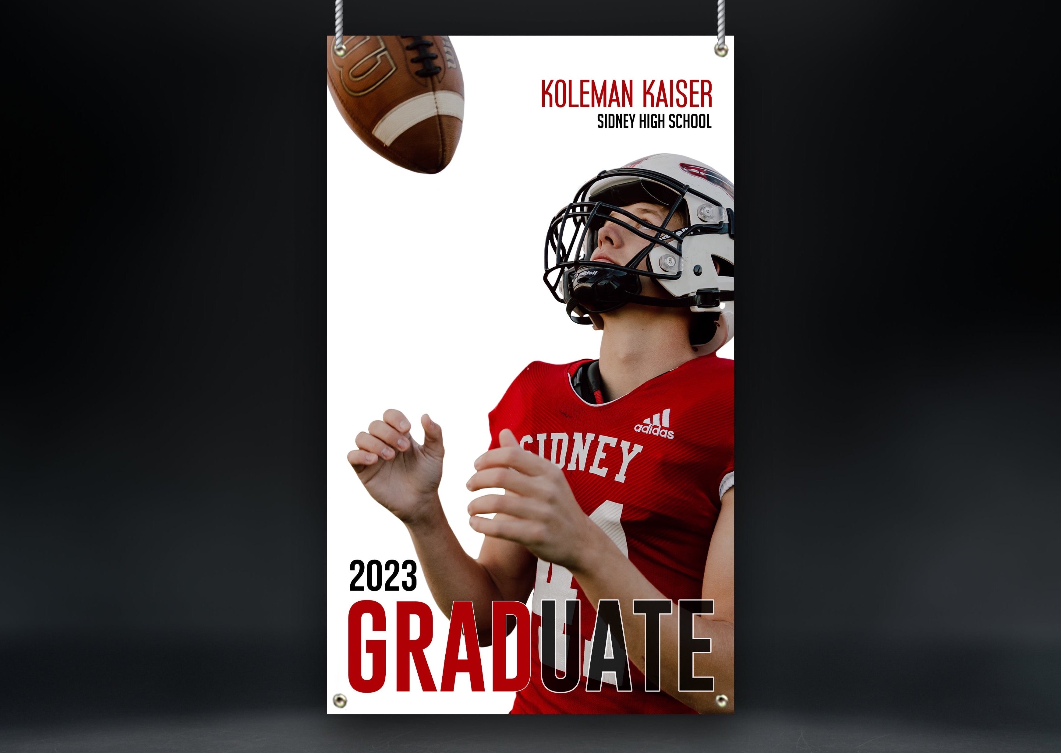 Football Sports Banner | Senior Night Poster | What A Year
