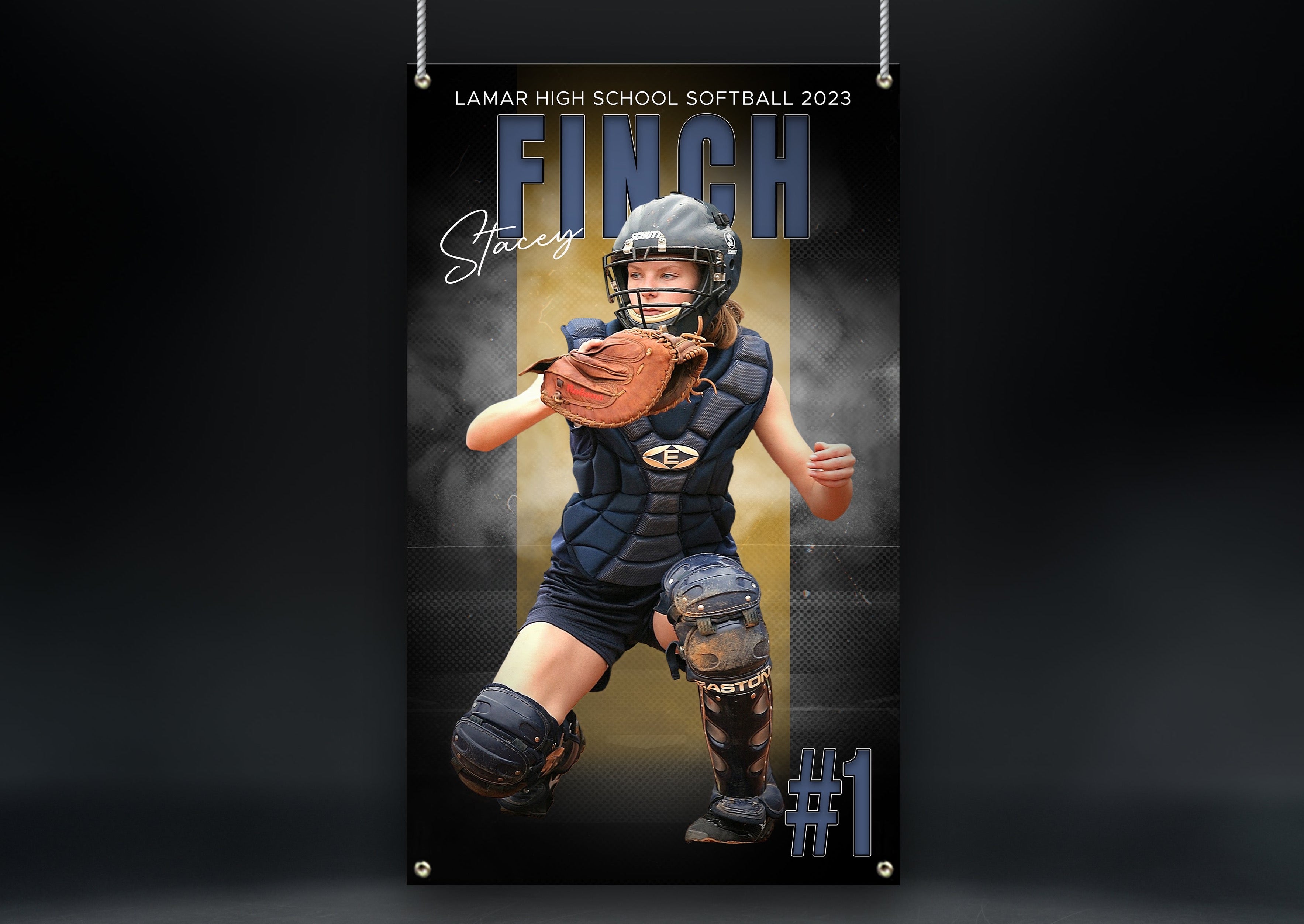 Softball Sports Banner | Senior Night | Stadium Shadow