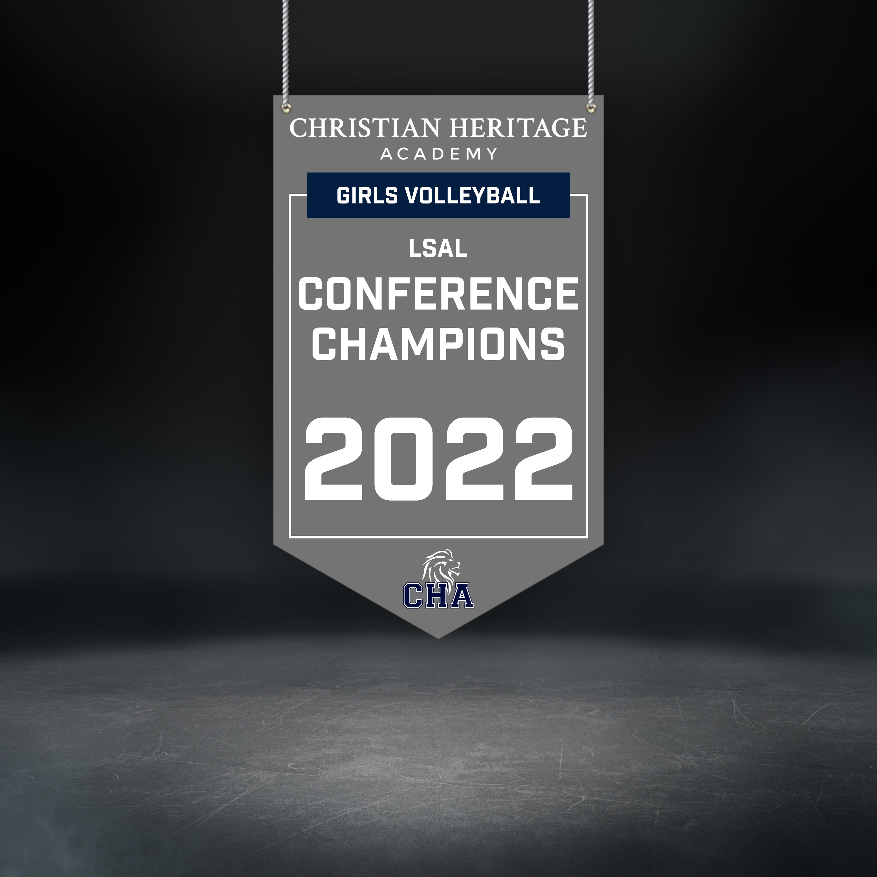 GYMNASIUM BANNERS - Conference Champions (Gray)