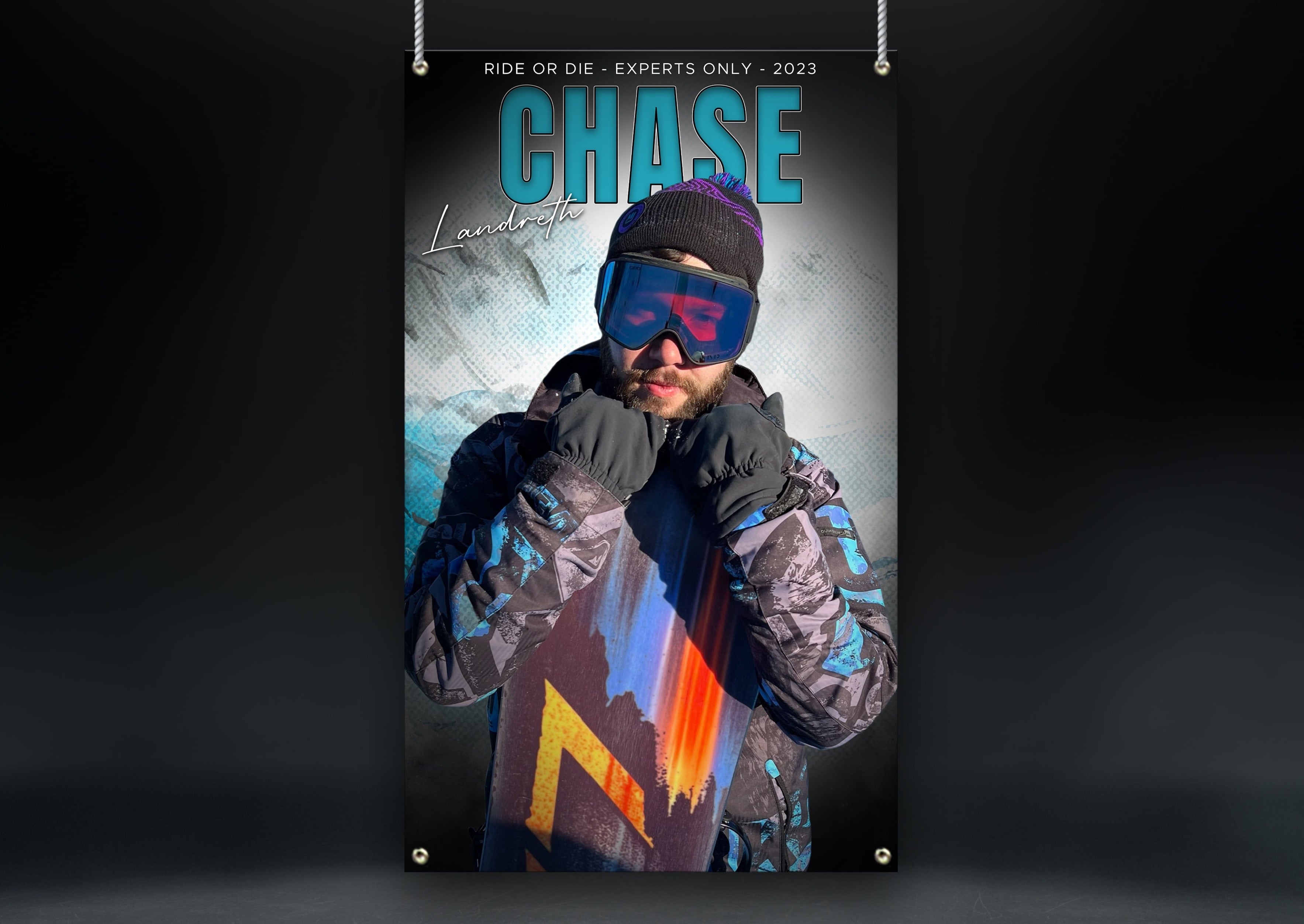 Snowboarding Sports Banner | Senior Night | Mountain Shadow