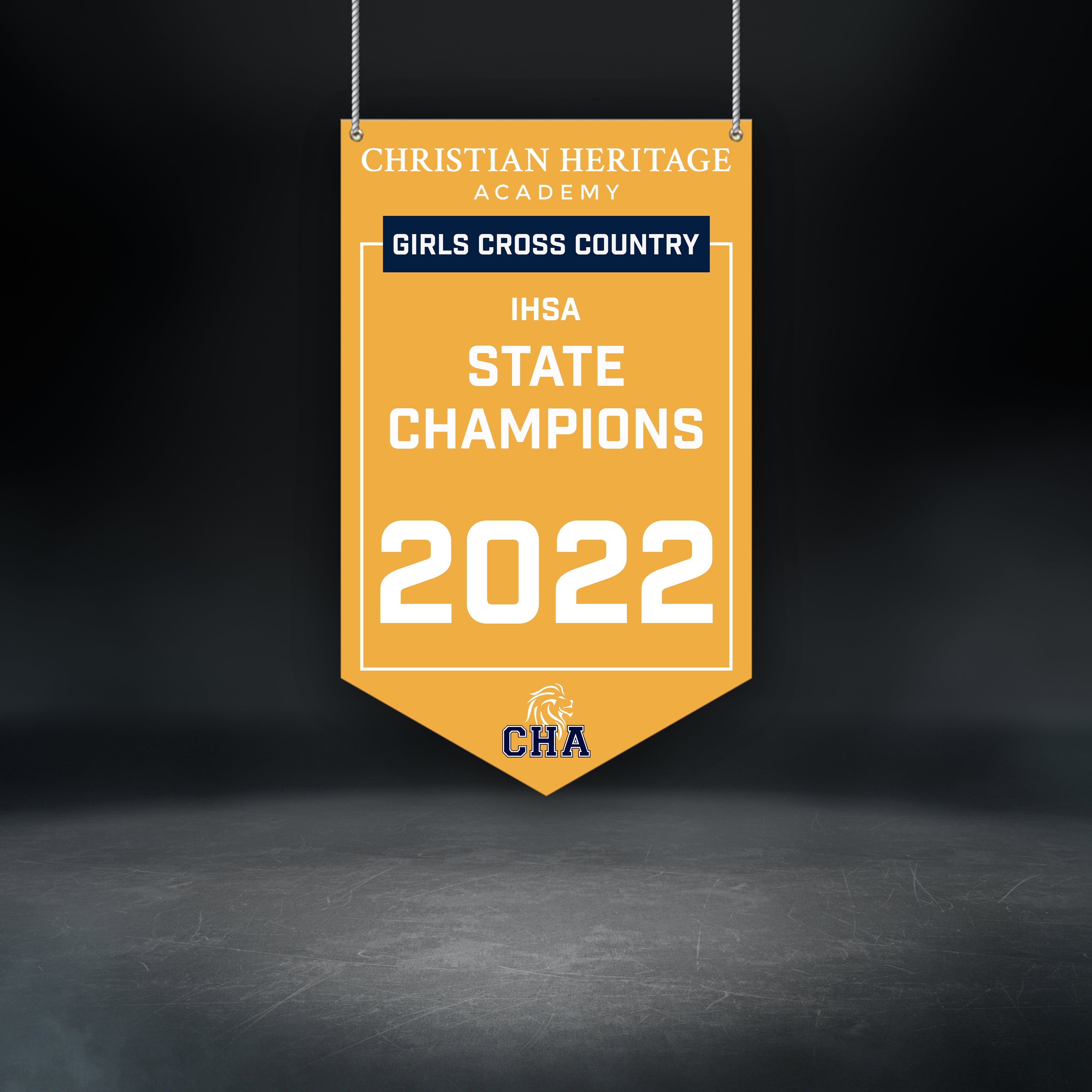 GYMNASIUM BANNERS - State Champions (Gold)