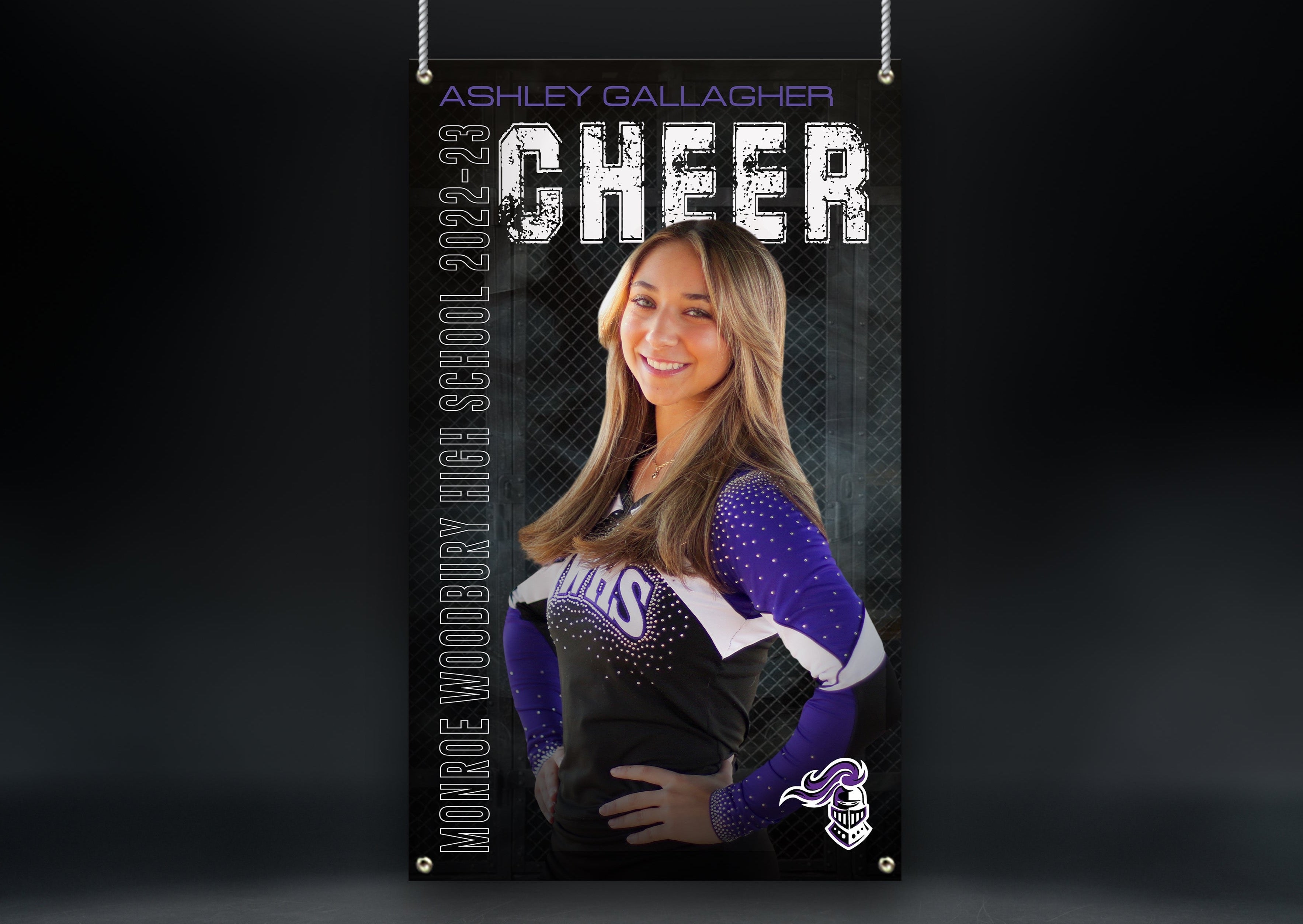 Cheerleader Sports Banner | Senior Night | Iron Smoke