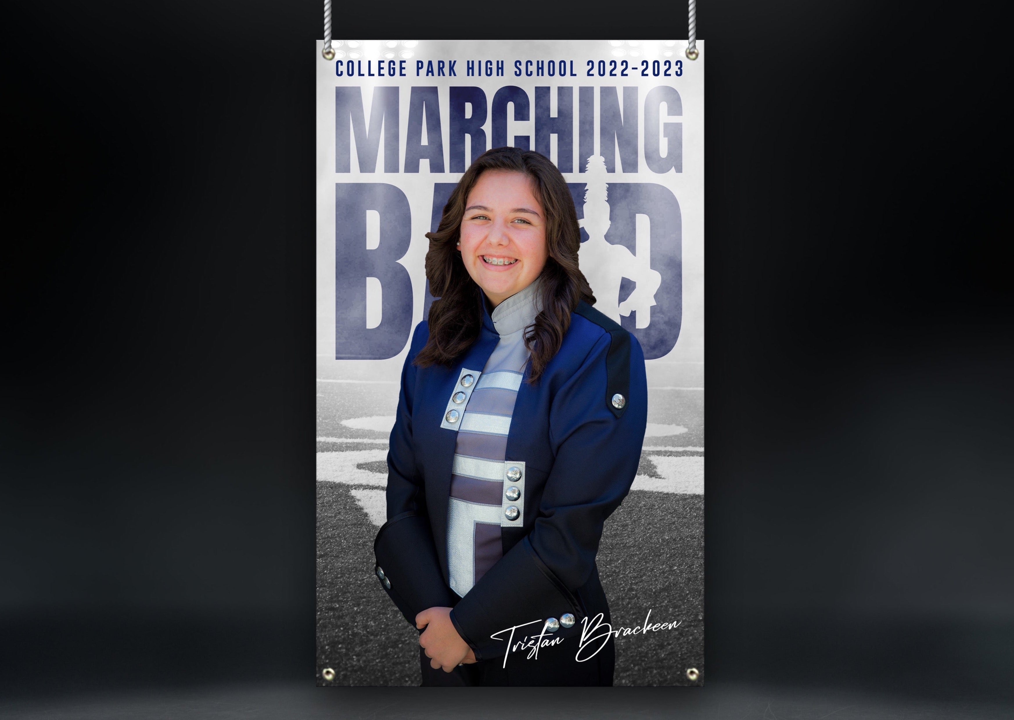 Marching Band Sports Banner | Senior Night | Night Time Mist