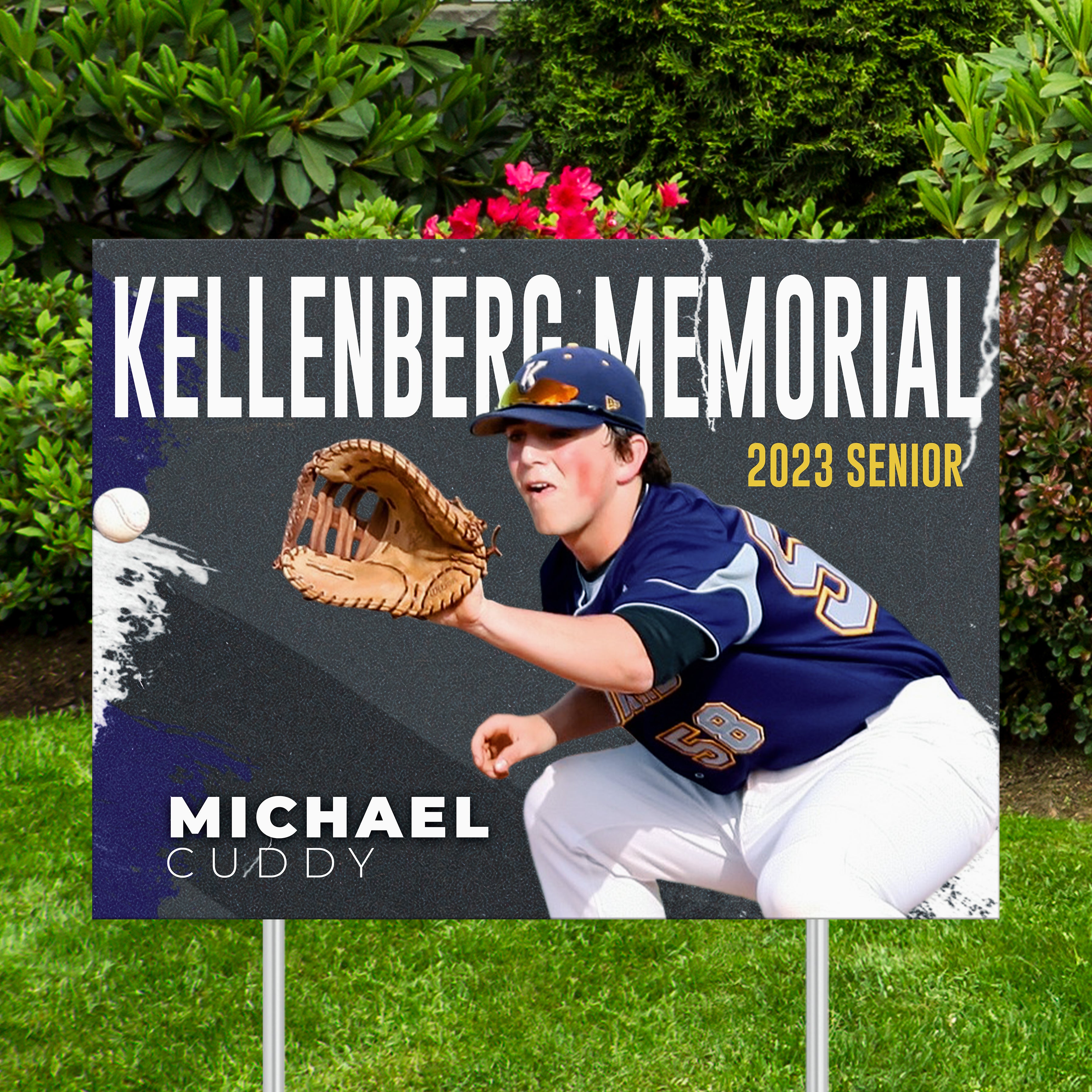 Printed Sports Yard Sign | Senior Night Poster | Baseball | Graffiti