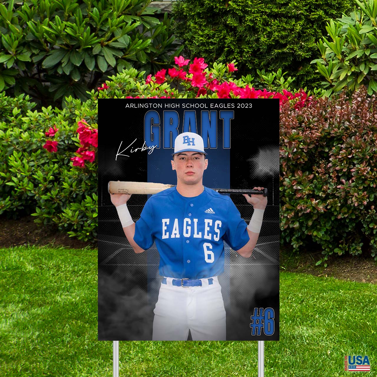 Printed Sports Yard Sign | Senior Night Poster | Baseball | Stadium Shadows