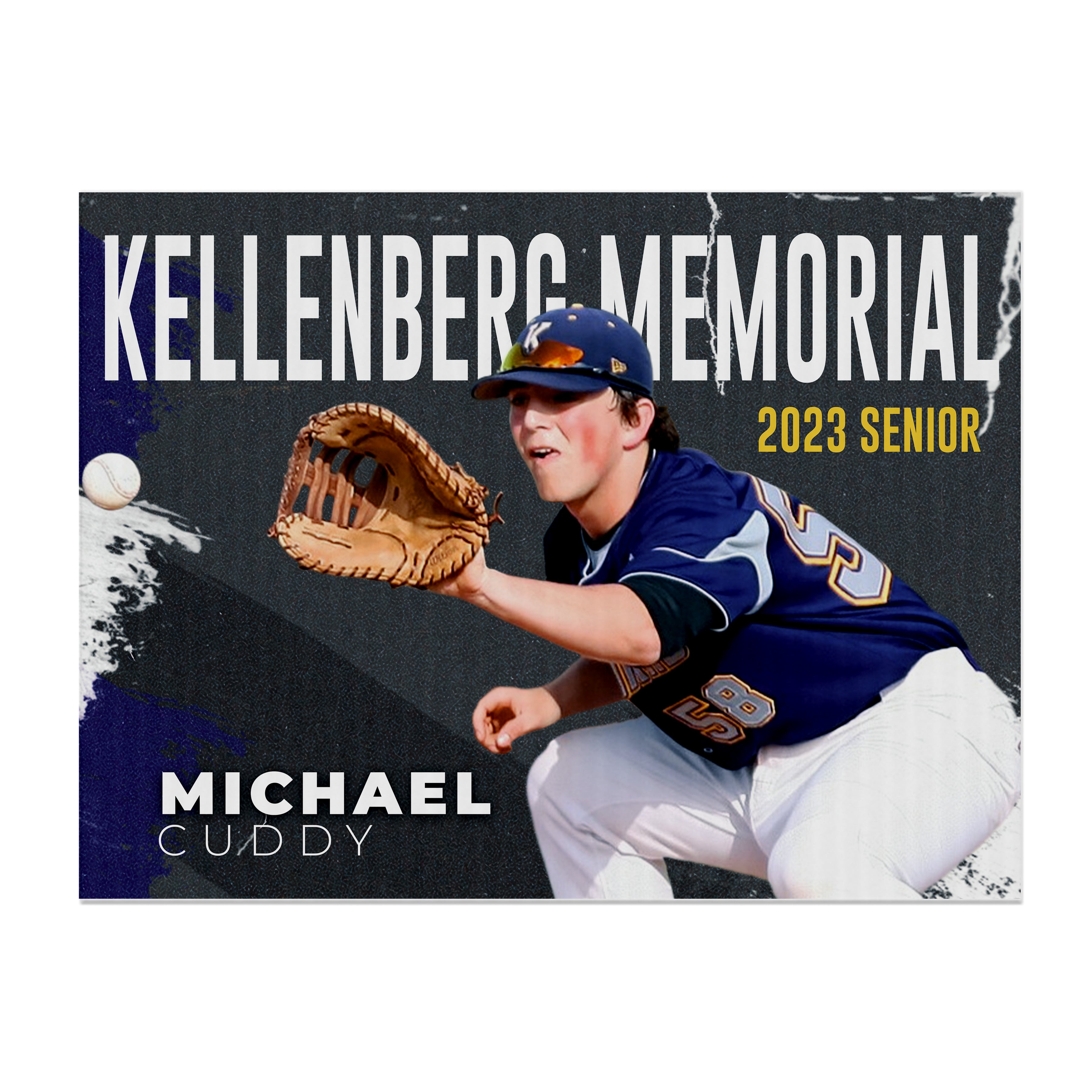 Printed Sports Yard Sign | Senior Night Poster | Baseball | Graffiti