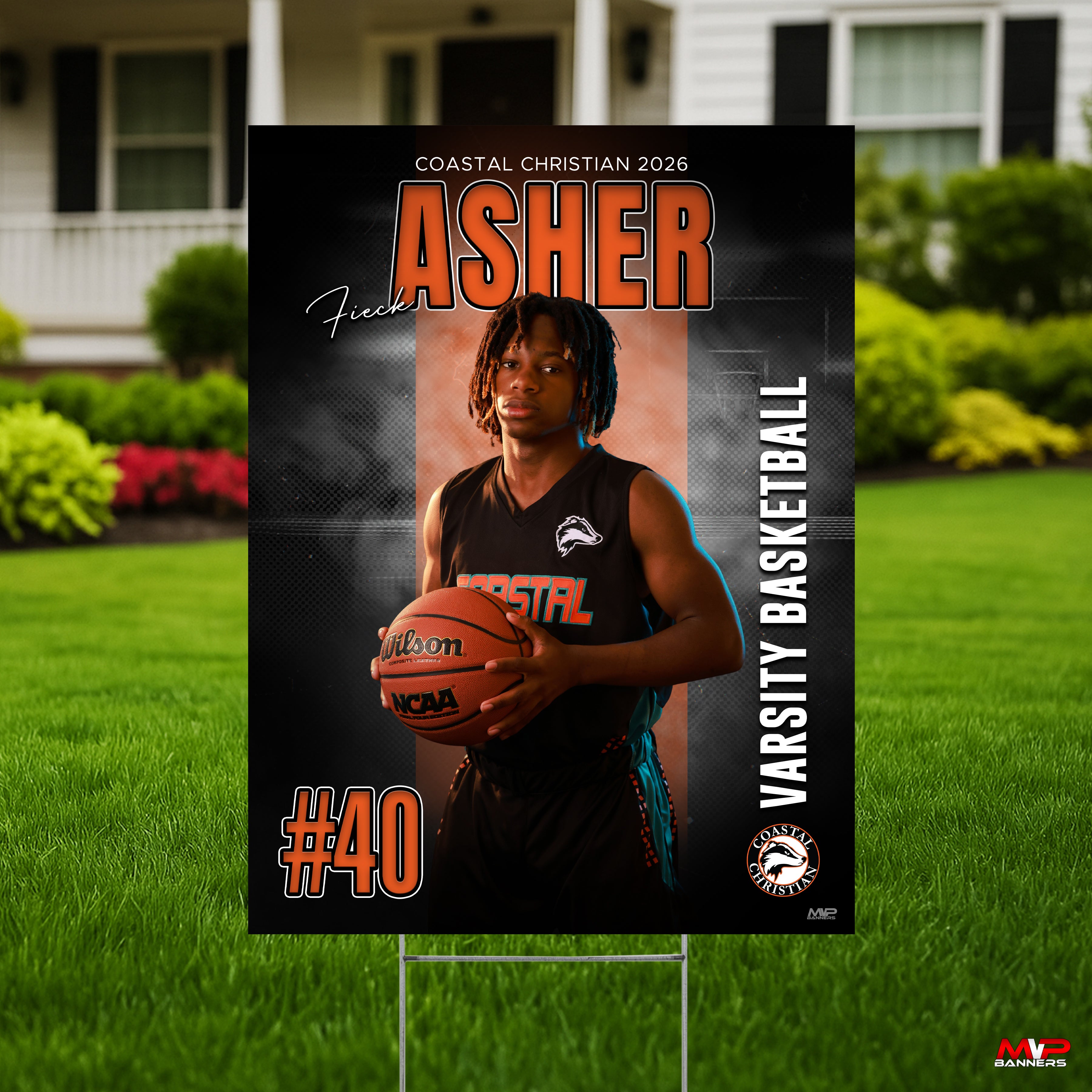 Custom Coastal Christian Yard Sign - Stadium Shadows