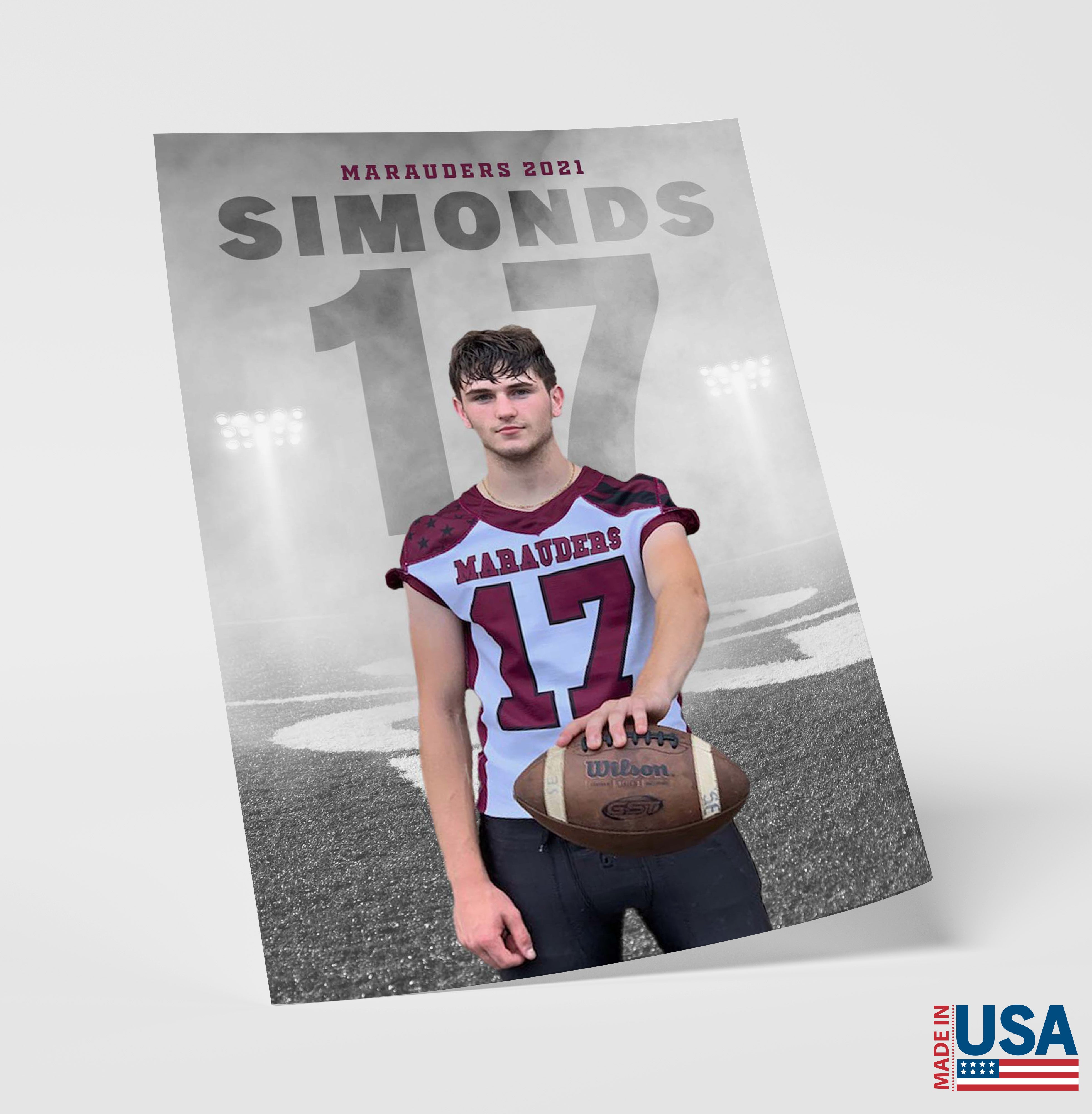 Custom Sports Banner | Senior Night | Night Time Mist Football