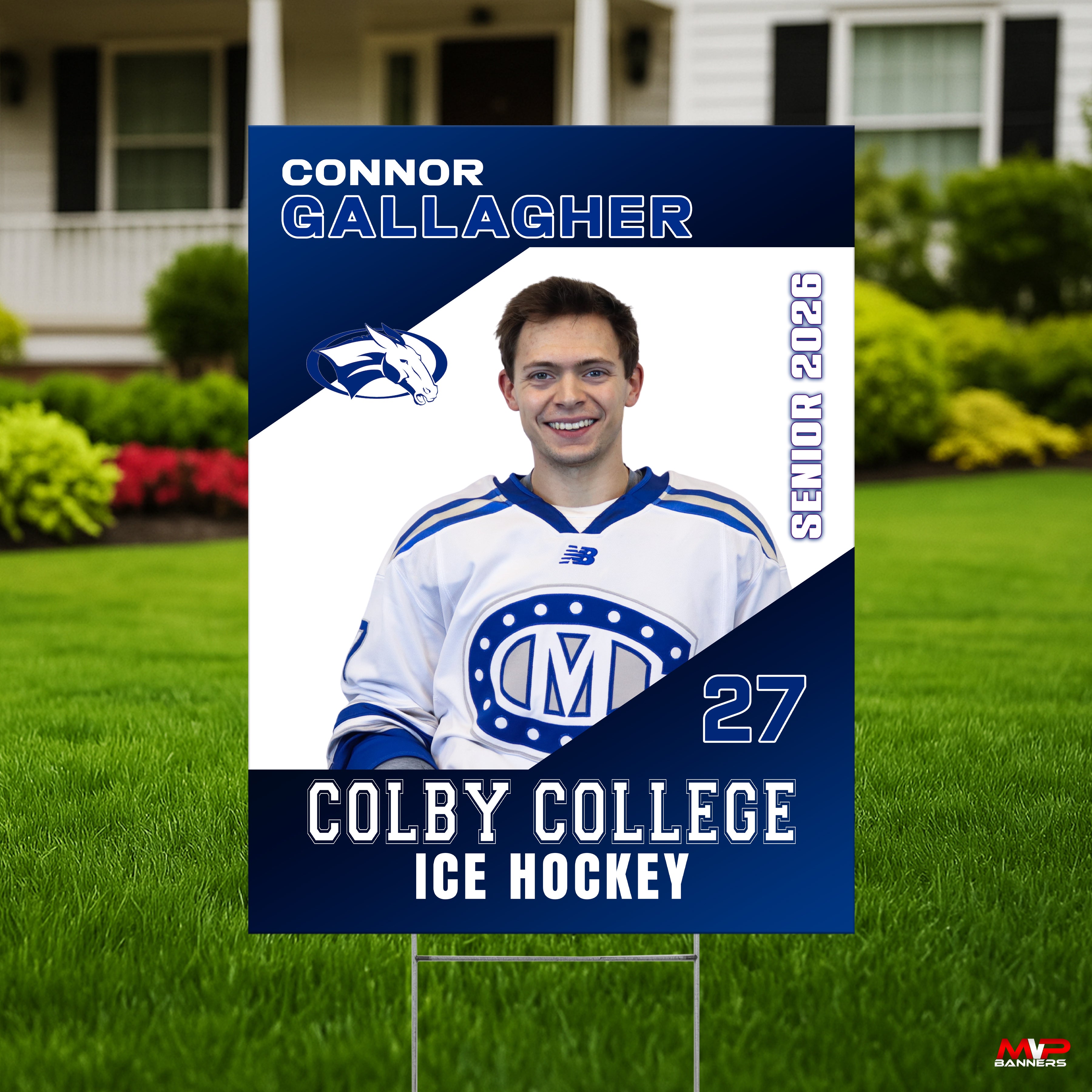 Printed Sports Yard Sign | Senior Night Poster | Ice Hockey | Apex