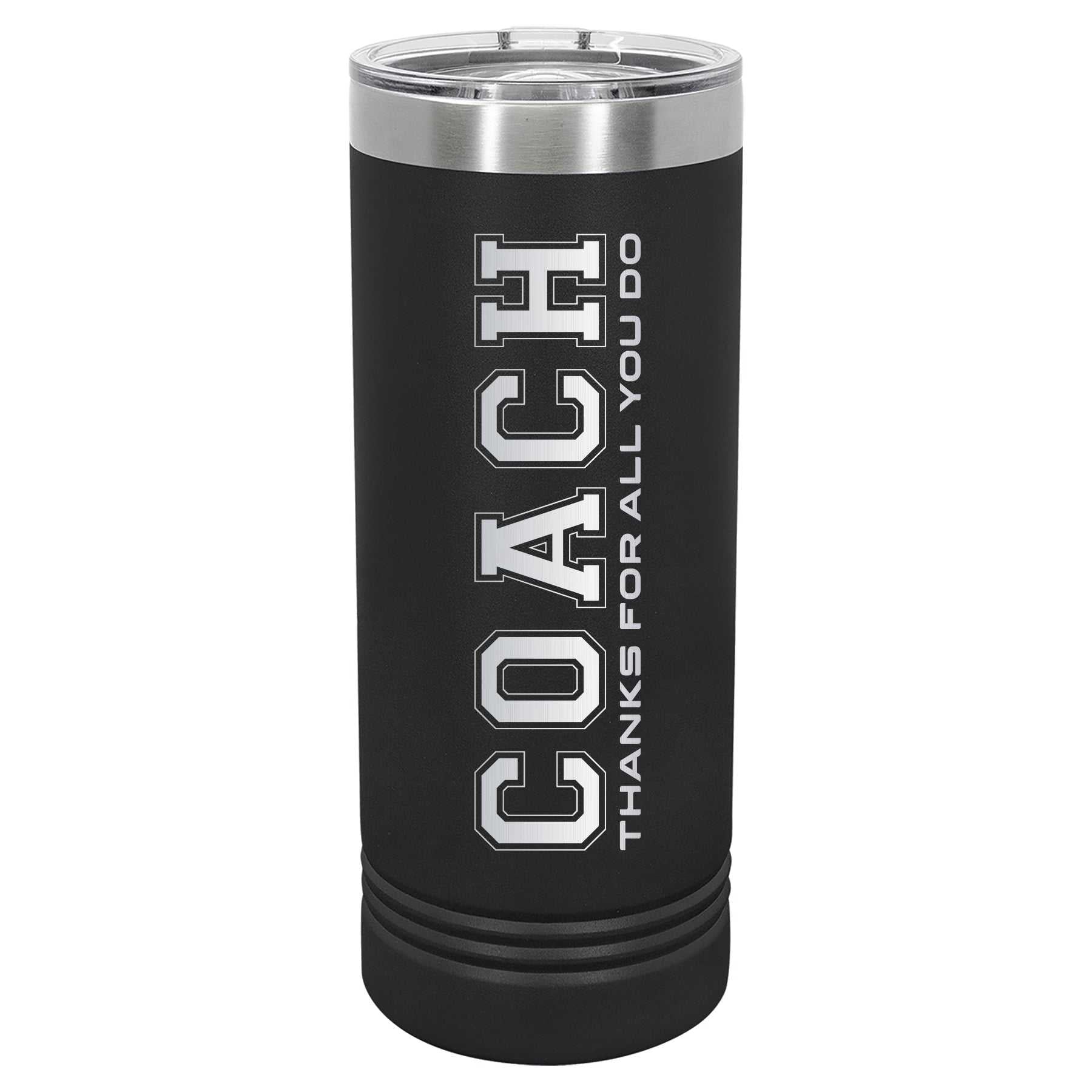 Custom Engraved 22oz Tumbler - Coach Skinny Tumbler MVP BANNERS