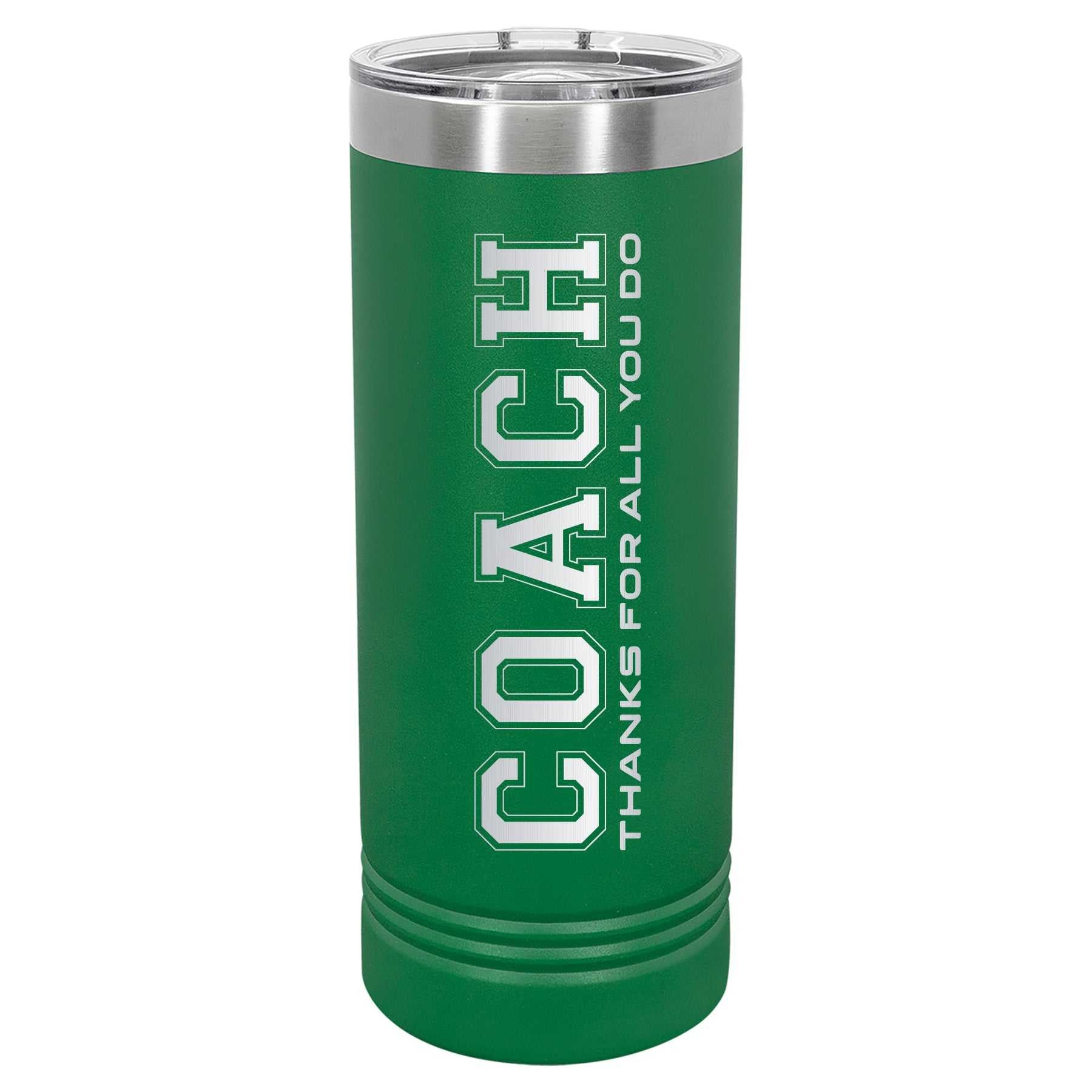 Custom Engraved 22oz Tumbler - Coach Skinny Tumbler MVP BANNERS