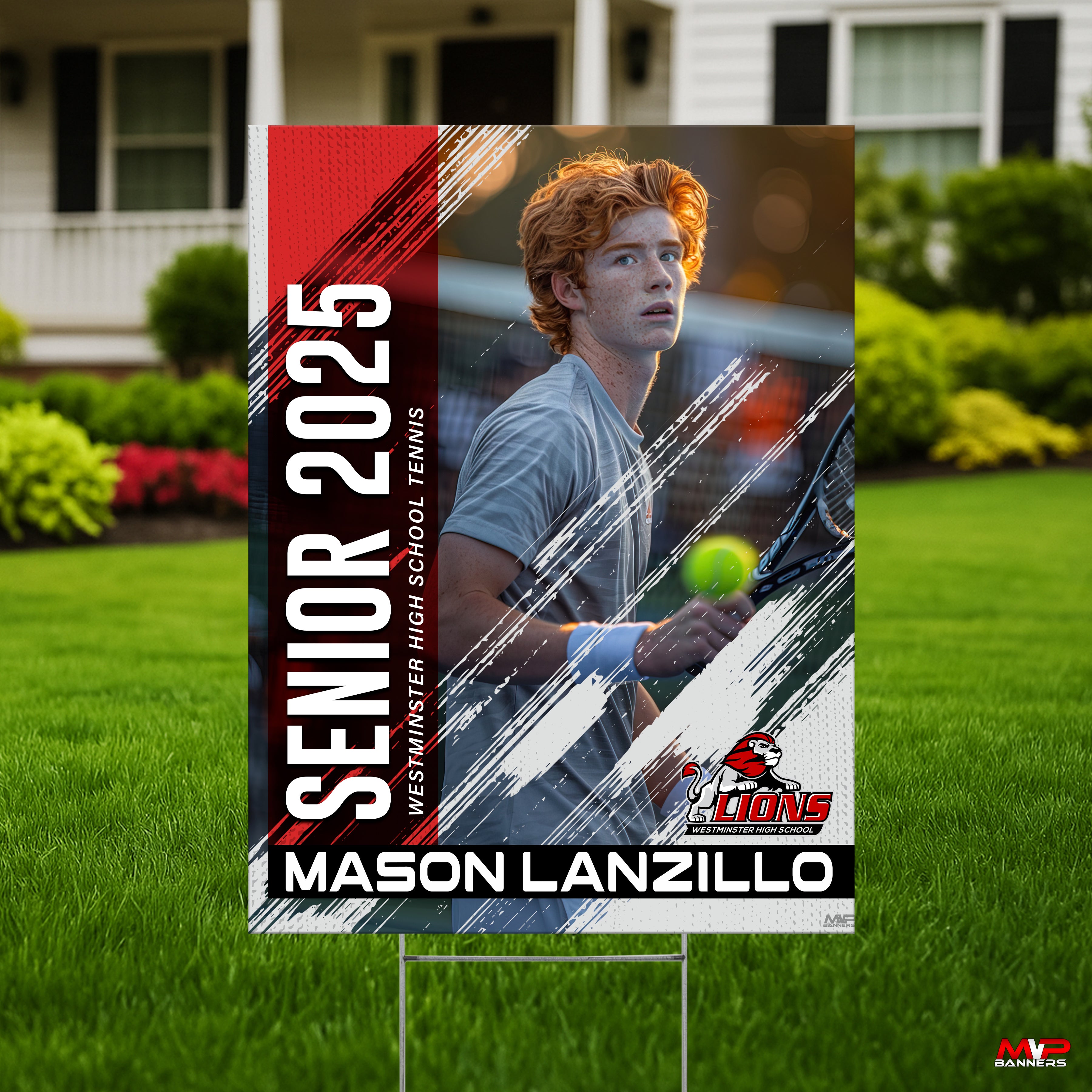 Printed Sports Yard Sign | Senior Night Poster | Tennis| Event Ticket