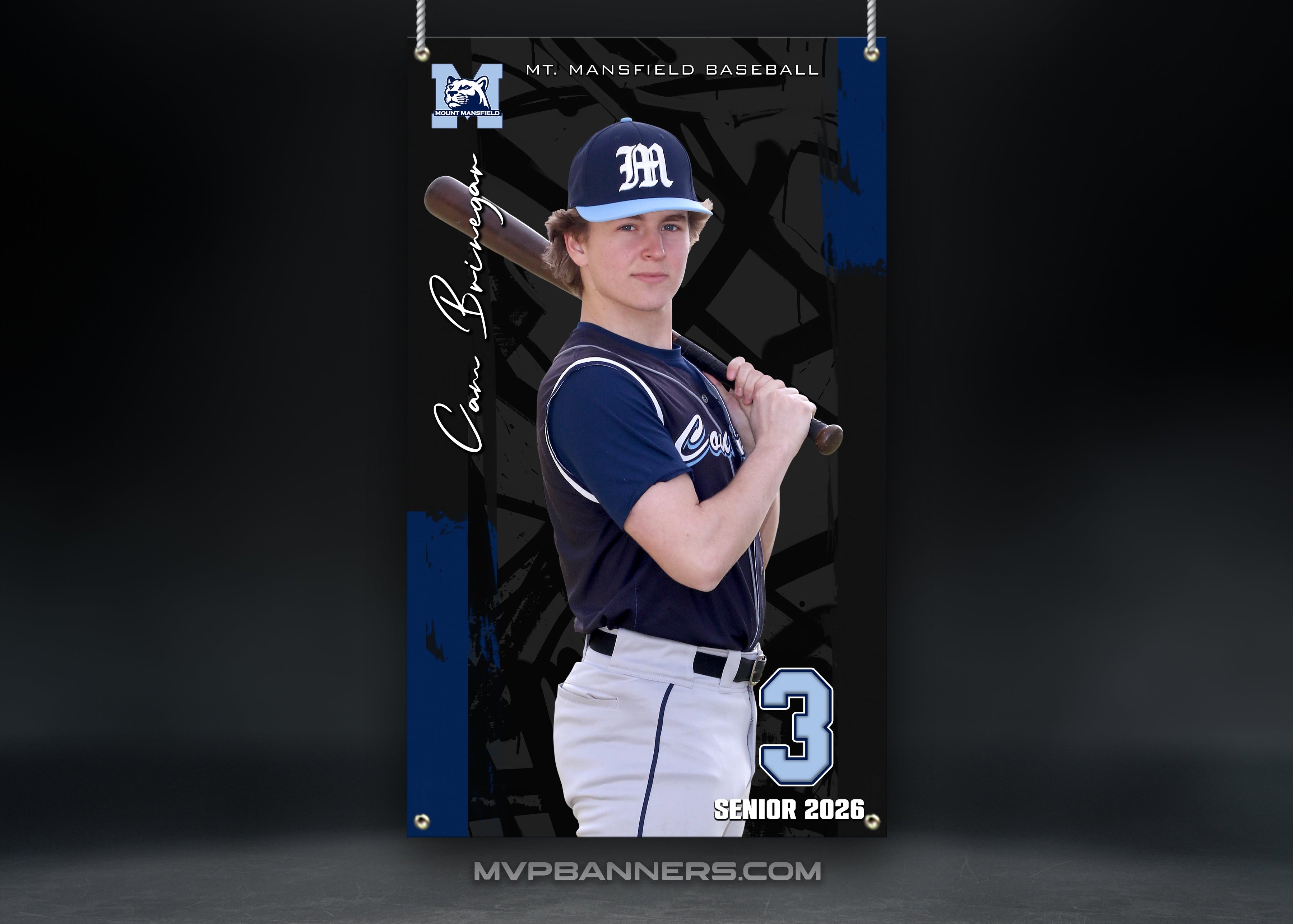 Custom Sports Banner | Senior Night | Baseball | Quiet Power
