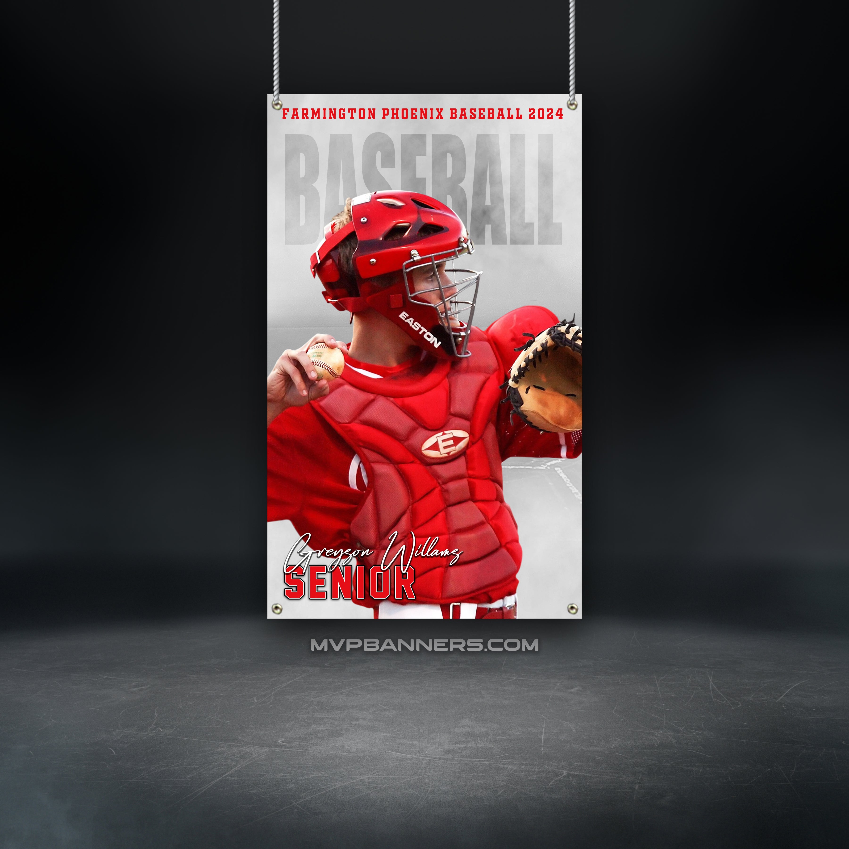 Custom Sports Banner | Senior Night | Baseball | Night Time Mist