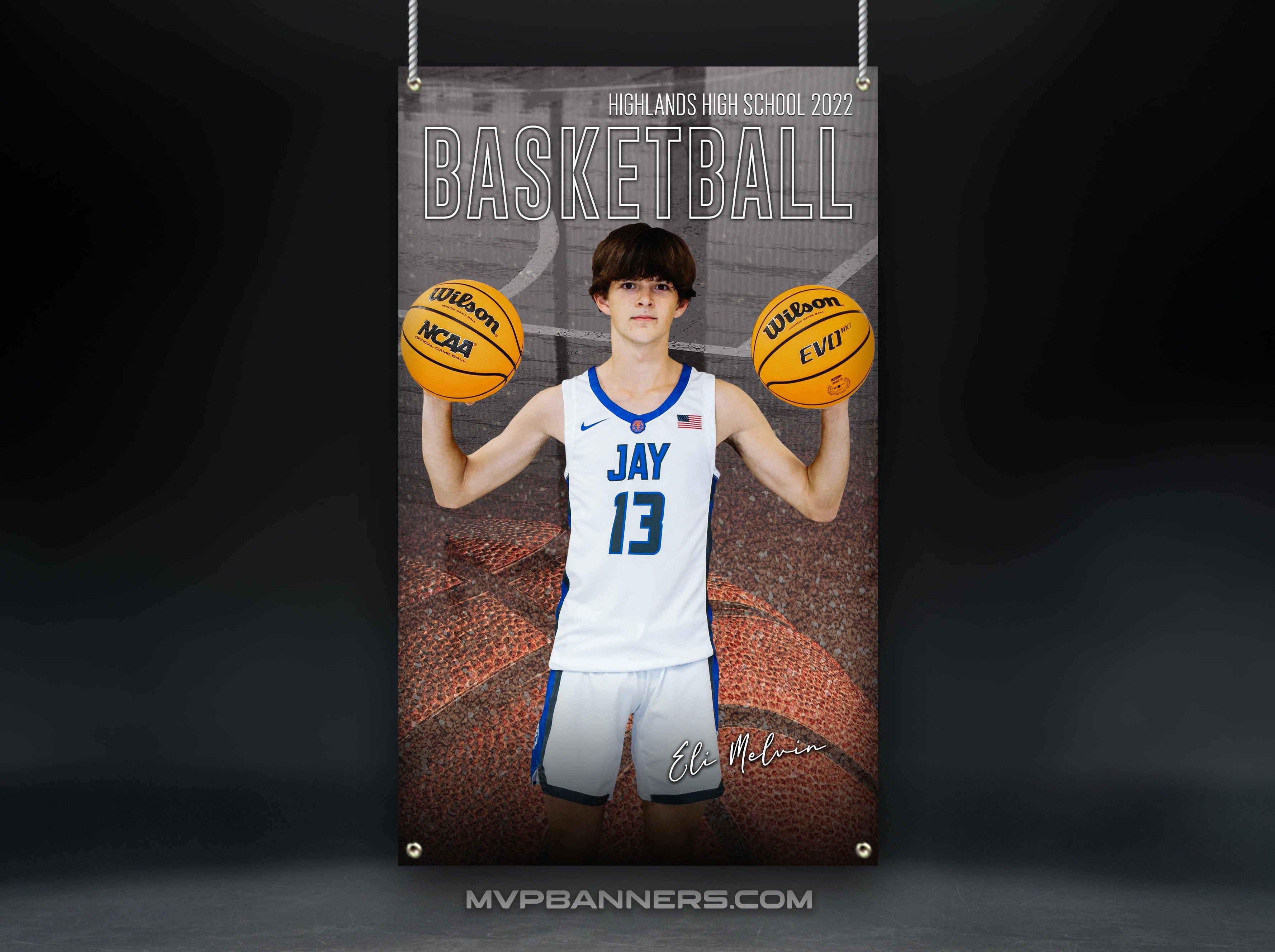 Custom Sports Banner | Senior Night | Basketball | Courtside