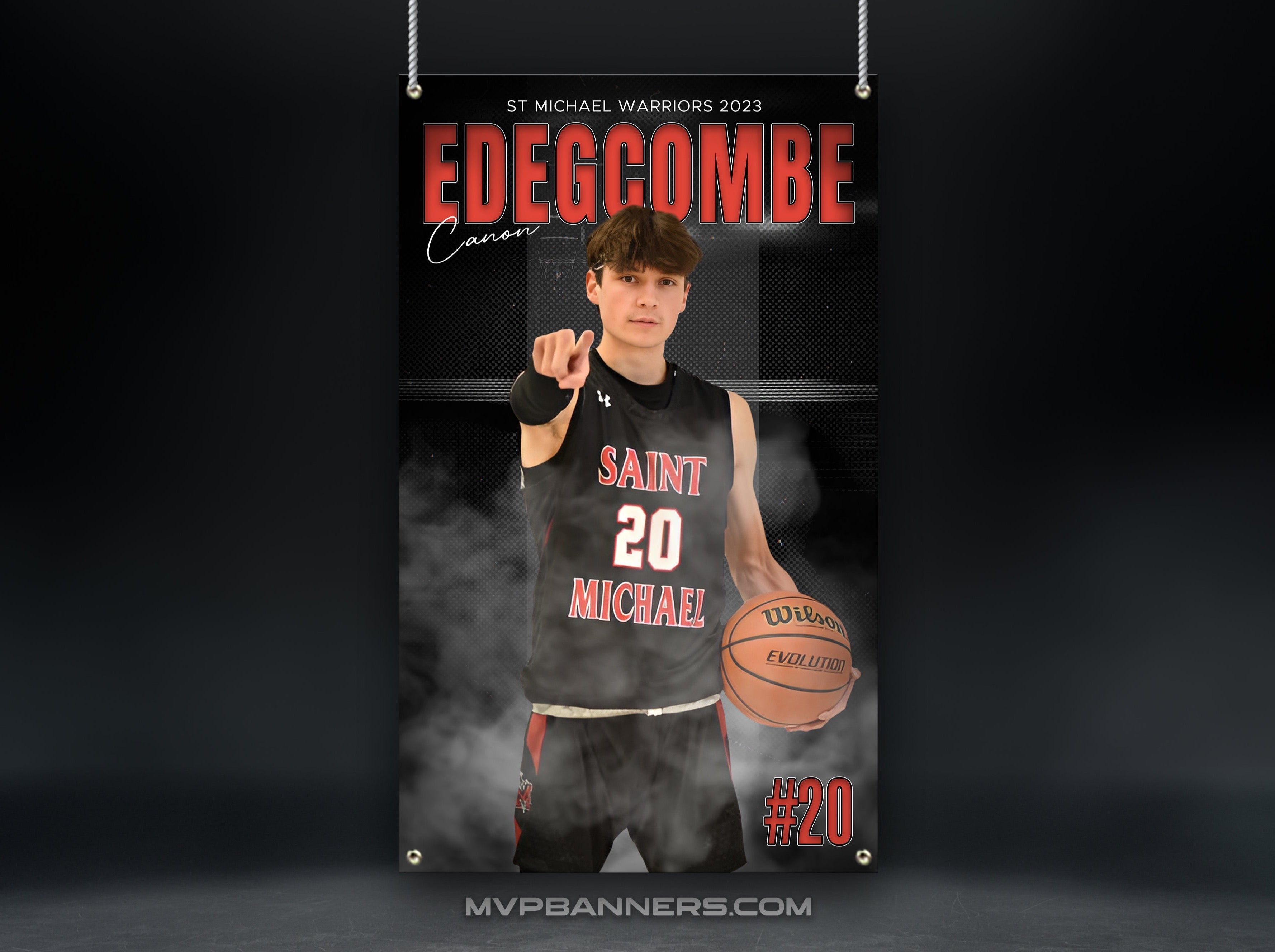 Custom Sports Banner | Senior Night | Basketball | Stadium Shadow