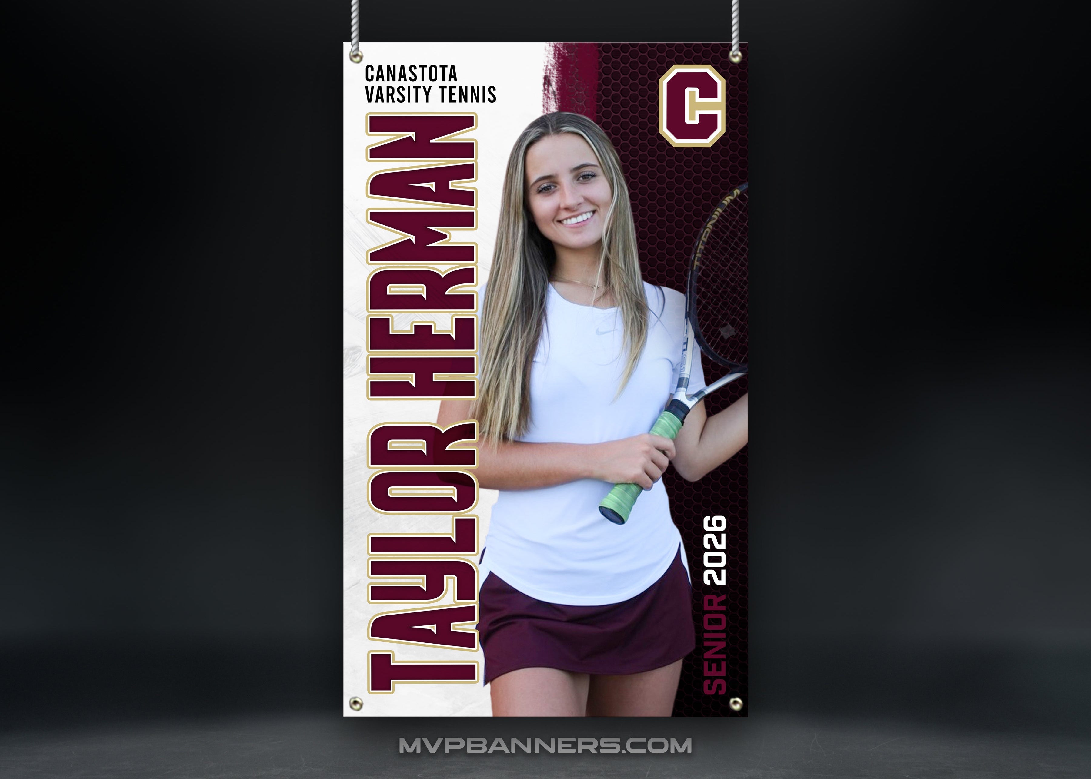 Custom Sports Banner | Senior Night | Tennis | Legacy Locked