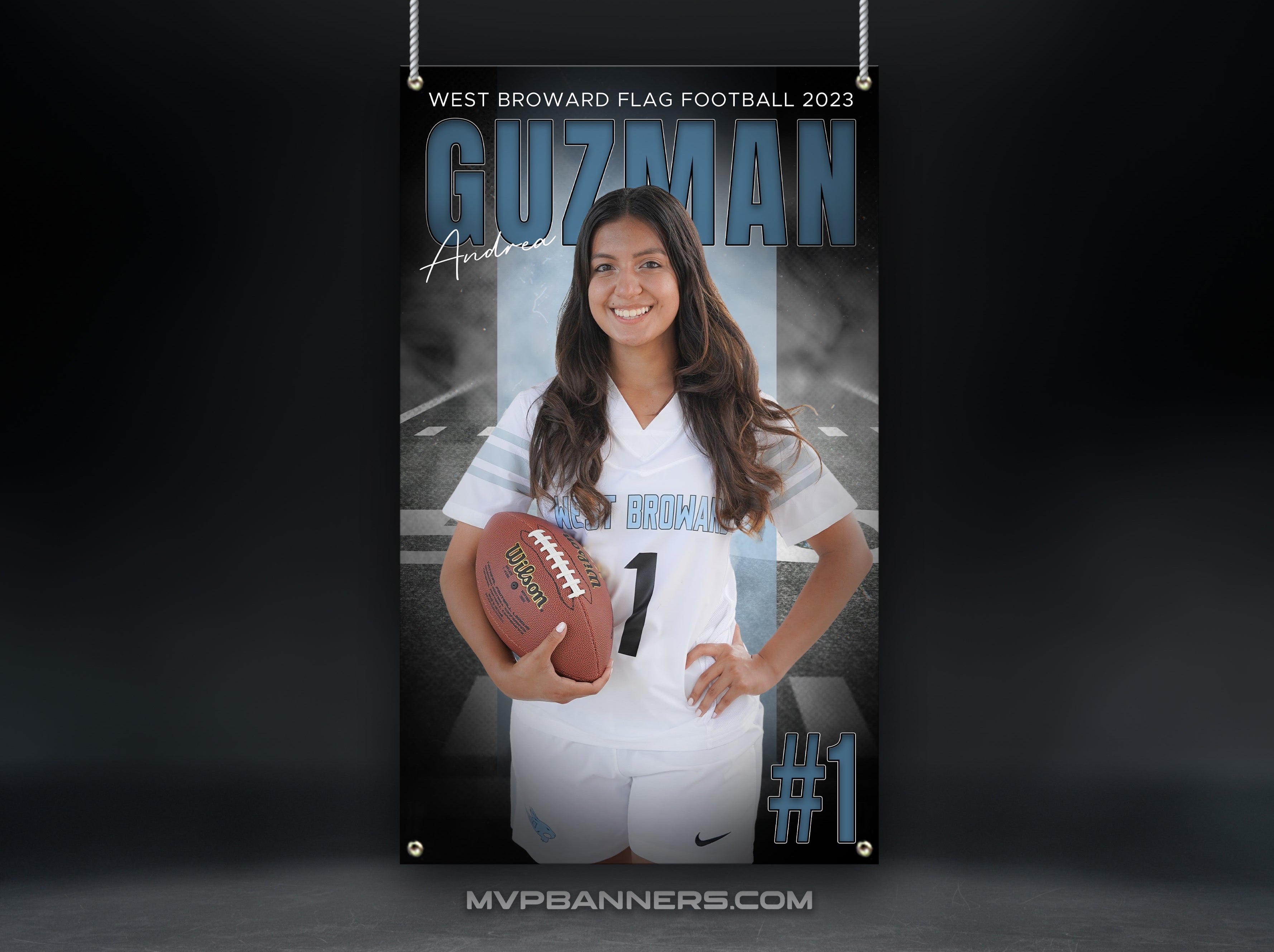 Custom Sports Banner | Senior Night | Stadium Shadow Football