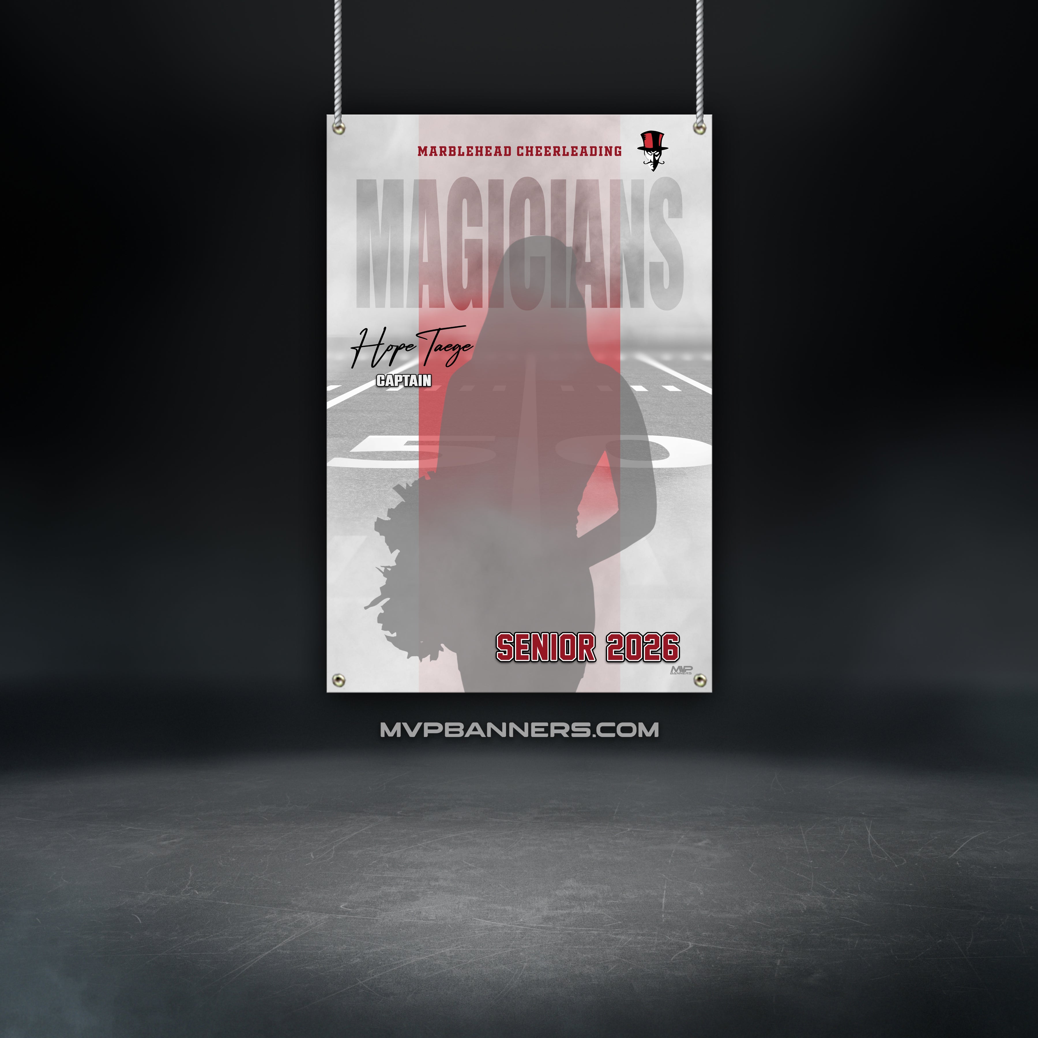 Custom Sports Banner | Senior Night | Cheer | Dance | Night Time Mist - Marblehead
