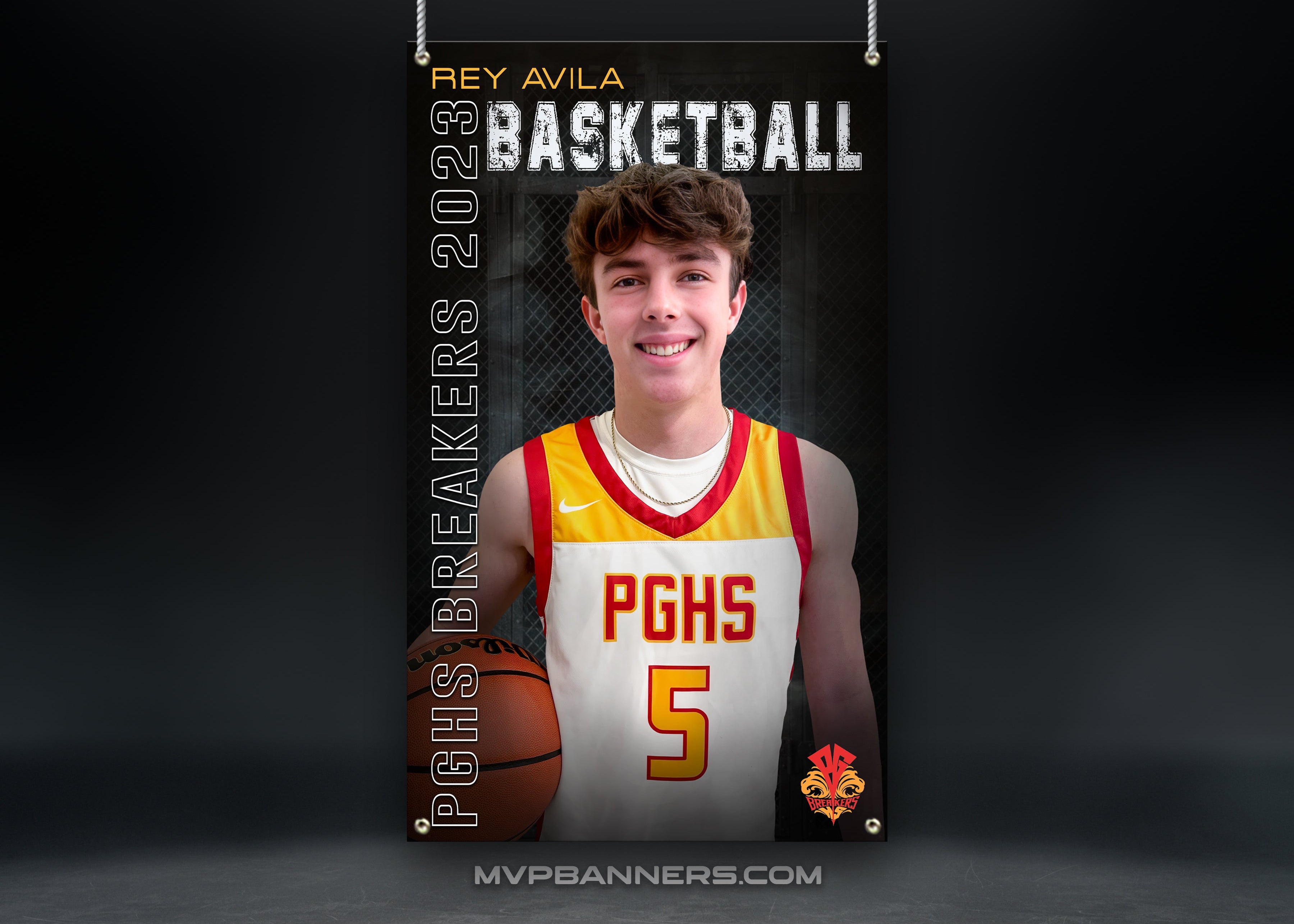 Custom Sports Banner | Senior Night | Basketball | Iron Smoke