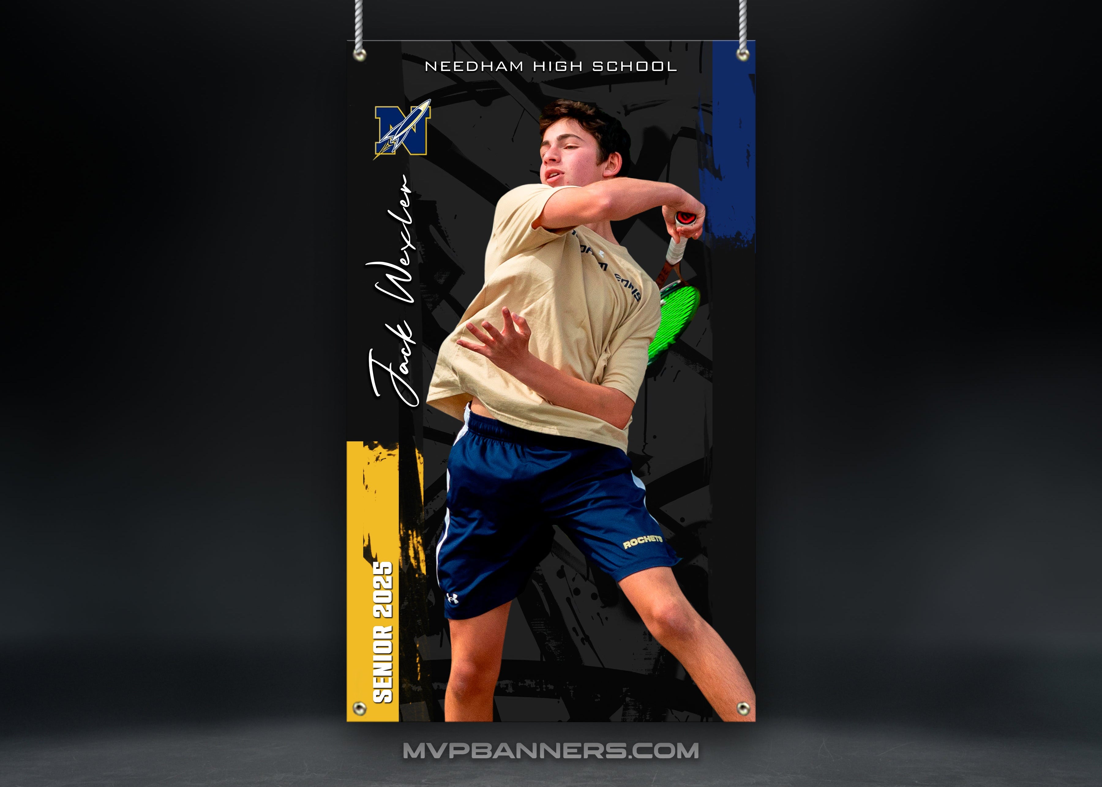 Custom Sports Banner | Senior Night | Tennis | Quiet Power
