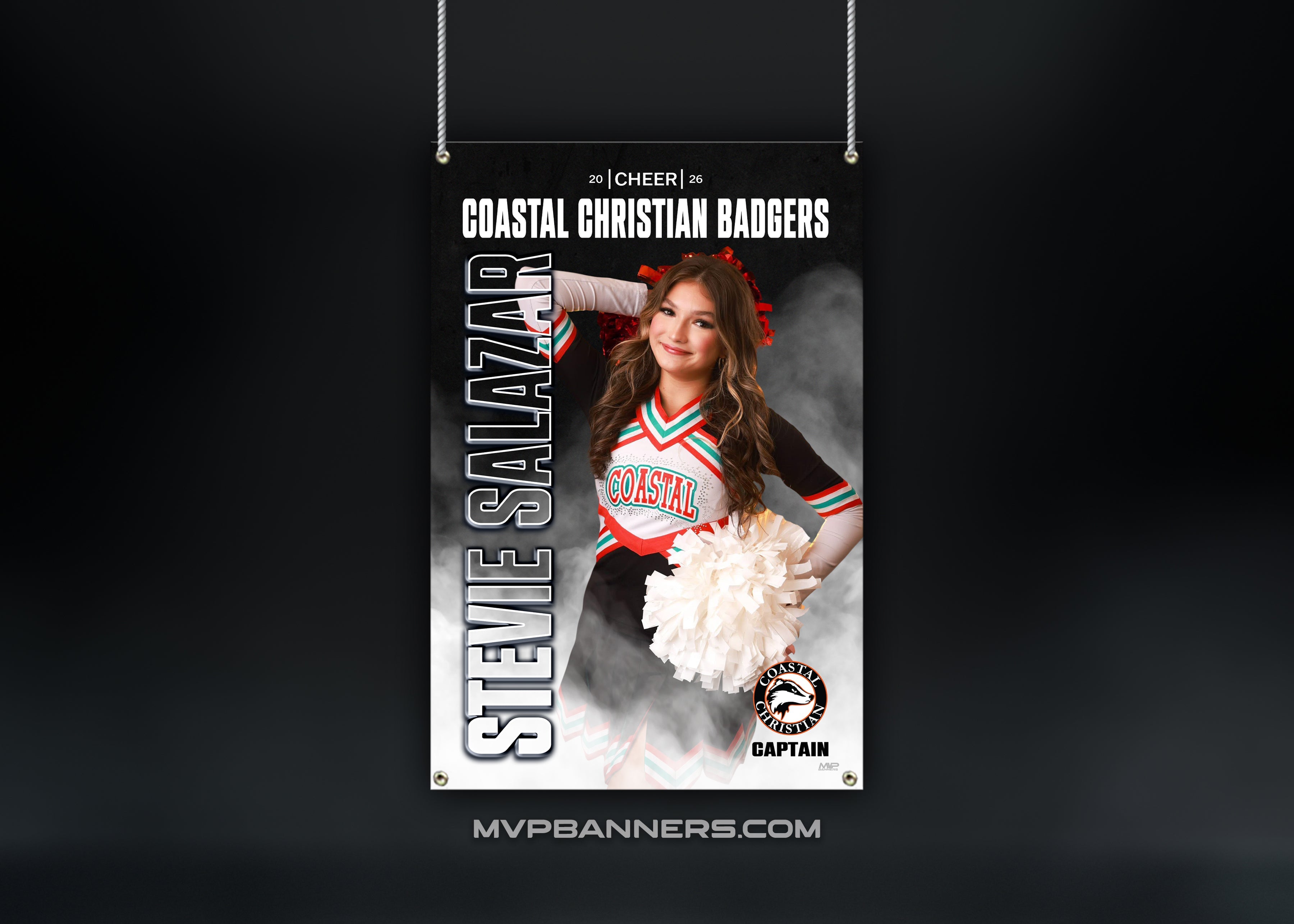 Custom Coastal Christian  Banner - GameDay Fog