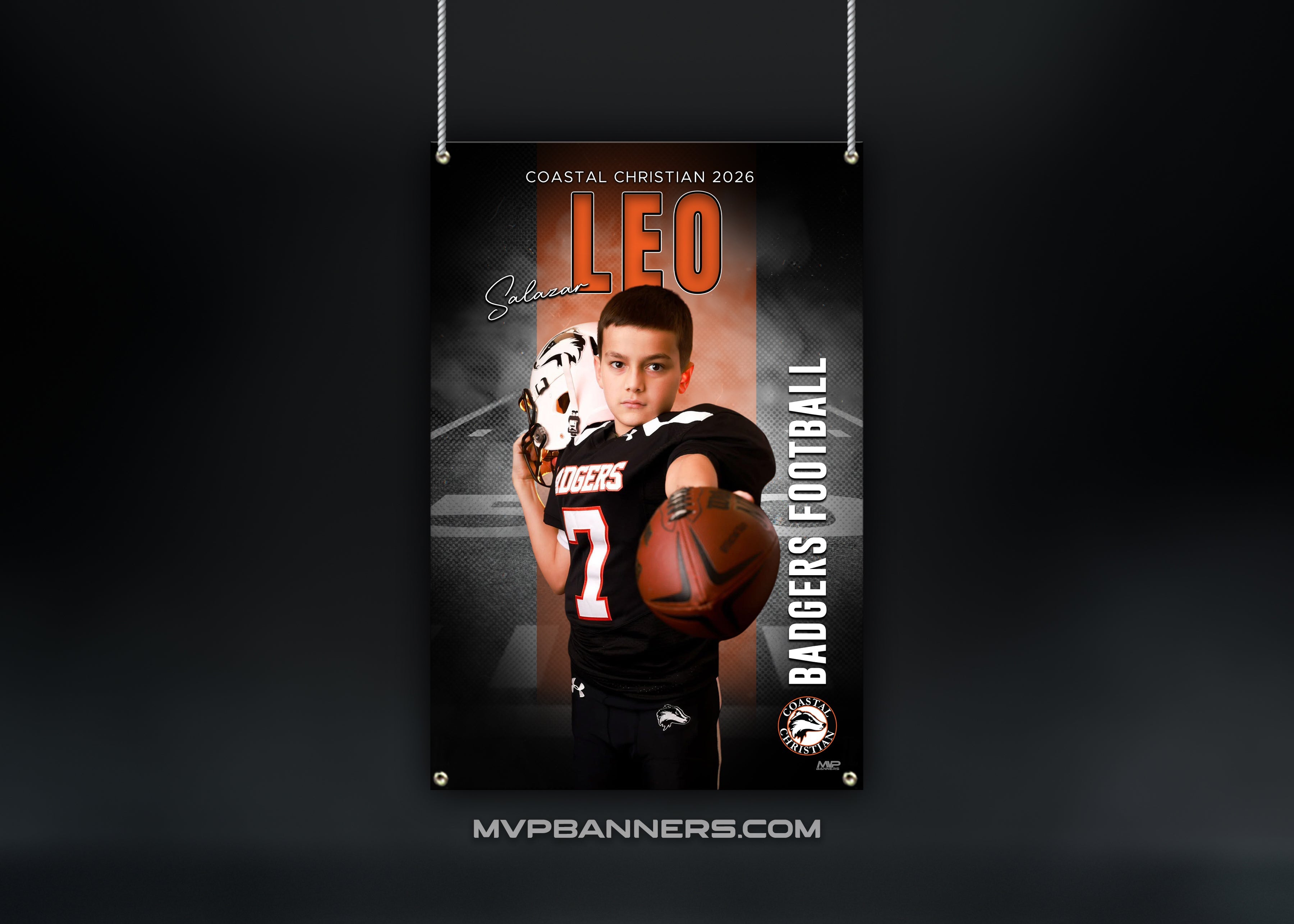 Custom Coastal Christian Senior Banner & Yard Sign - Stadium Shadows