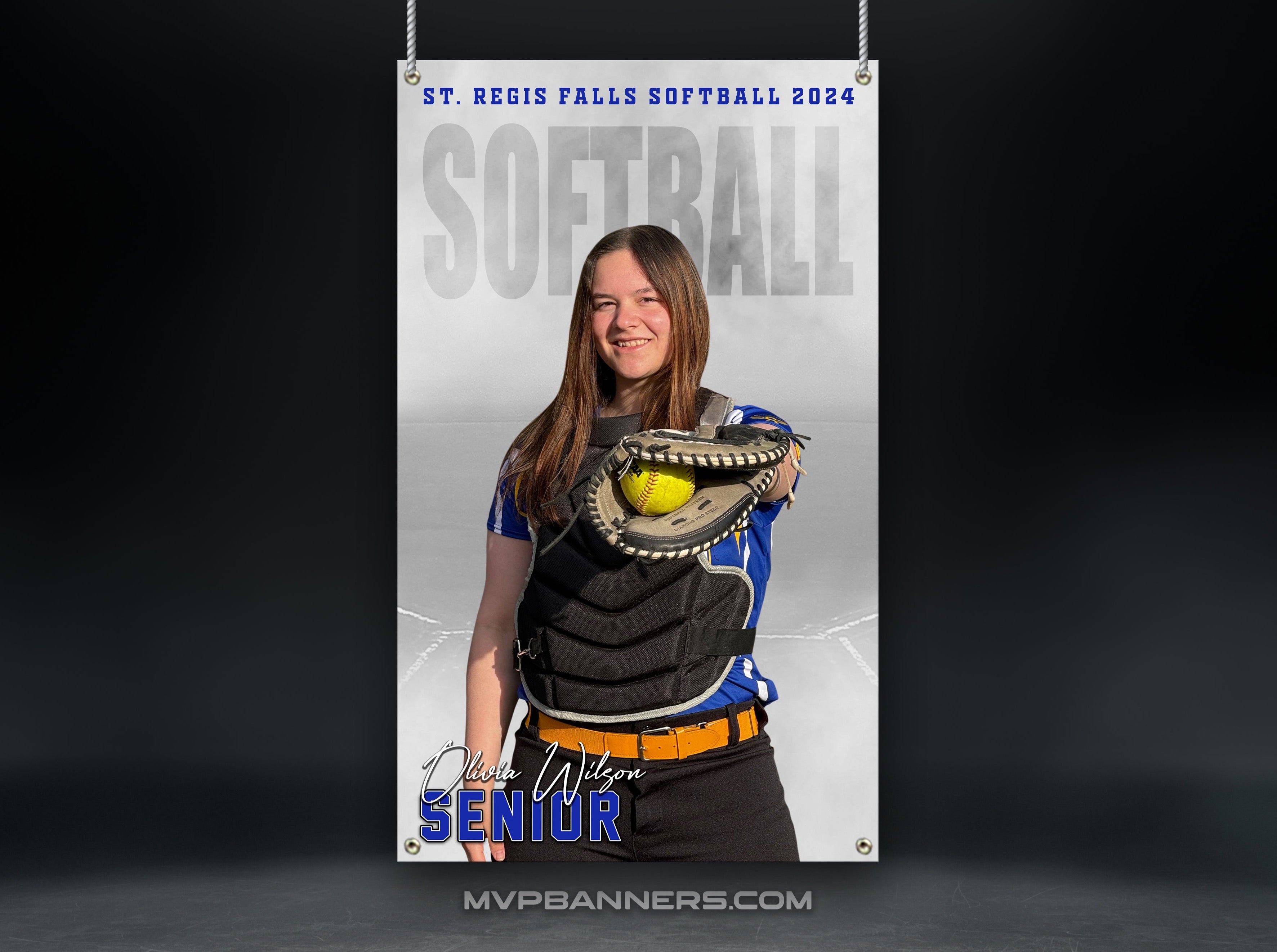 Custom Sports Banner | Senior Night | Softball | Night Time Mist