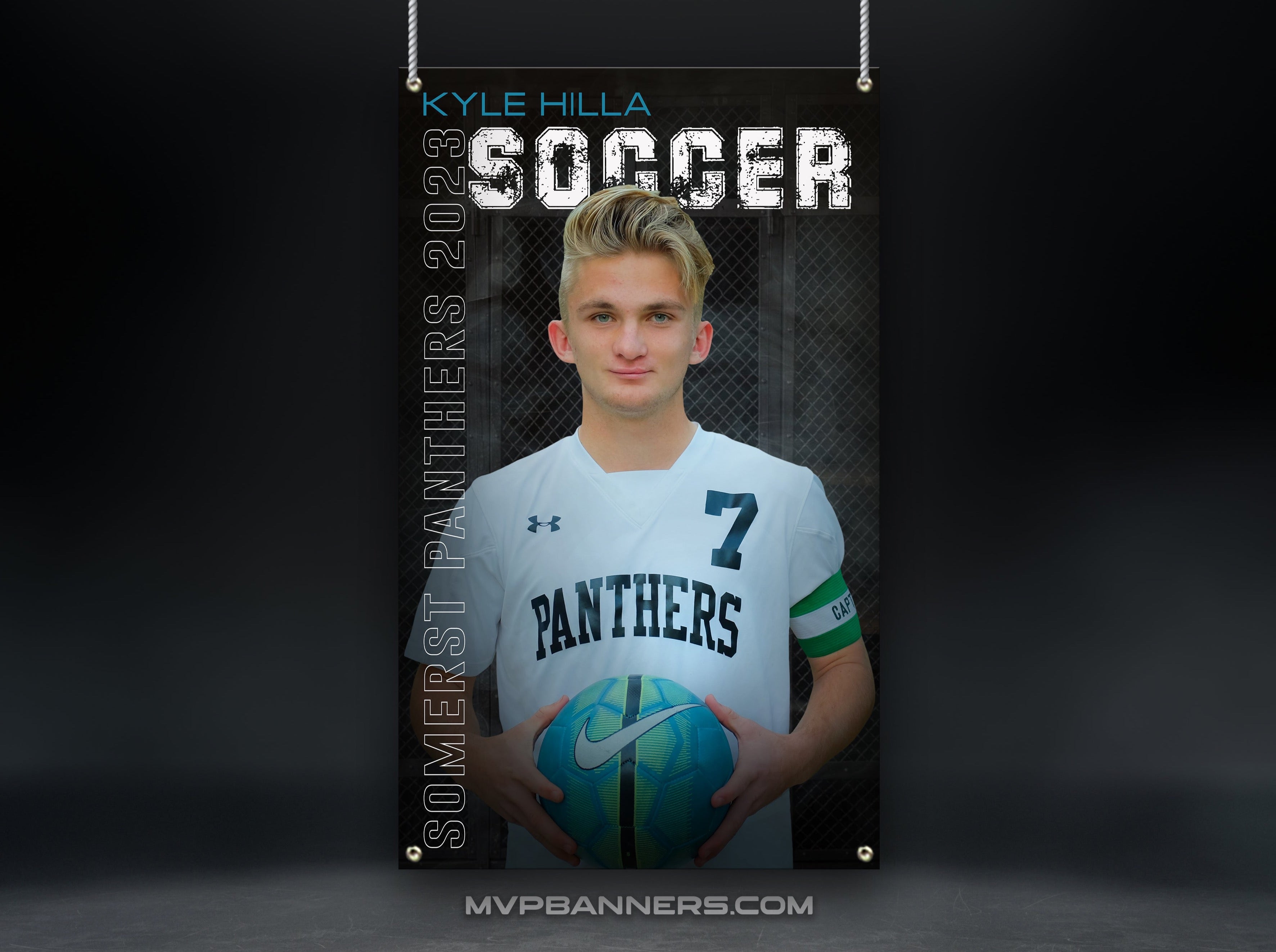 Custom Sports Banner | Senior Night | Soccer | Iron Smoke