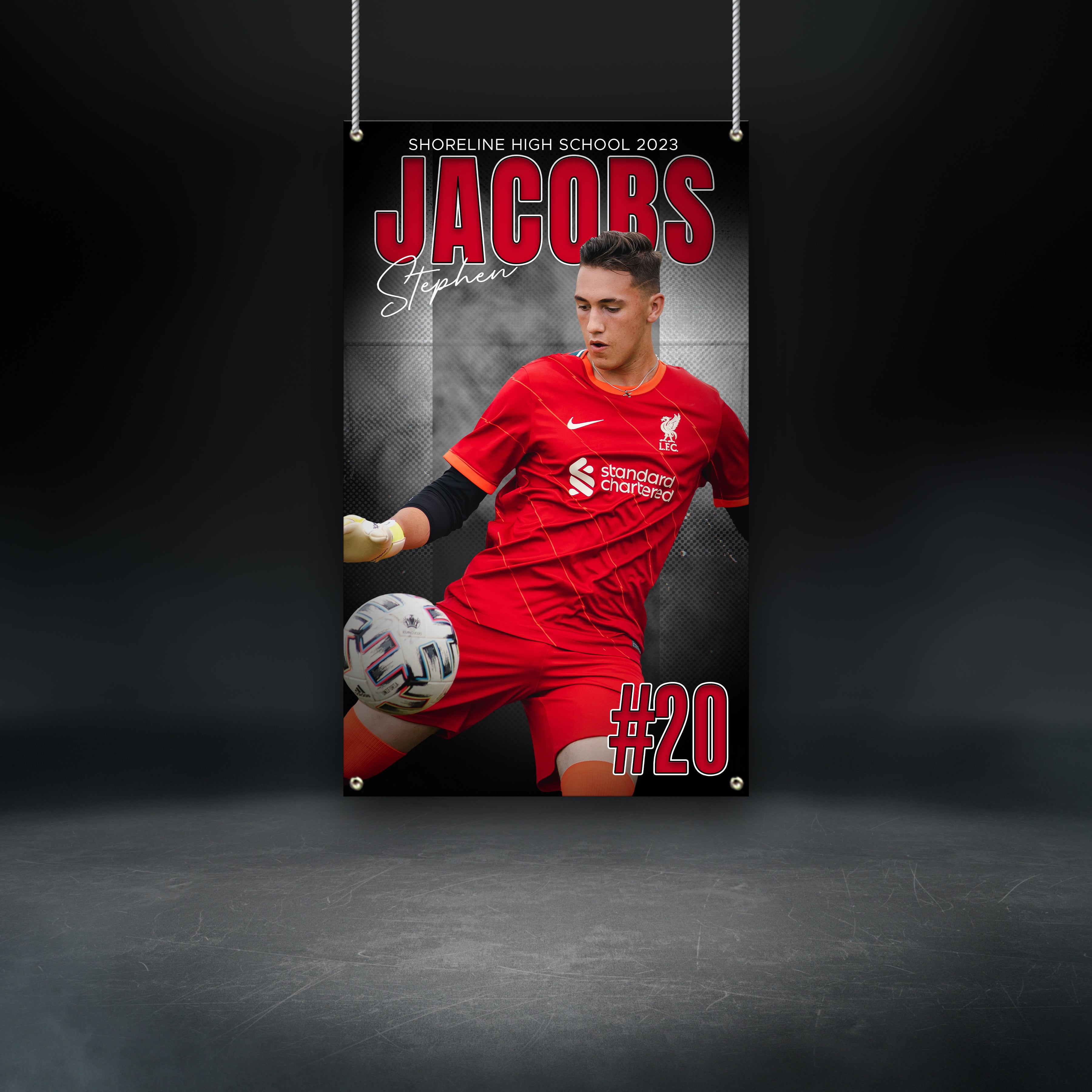 Custom Sports Banner | Senior Night | Soccer | Stadium Shadow