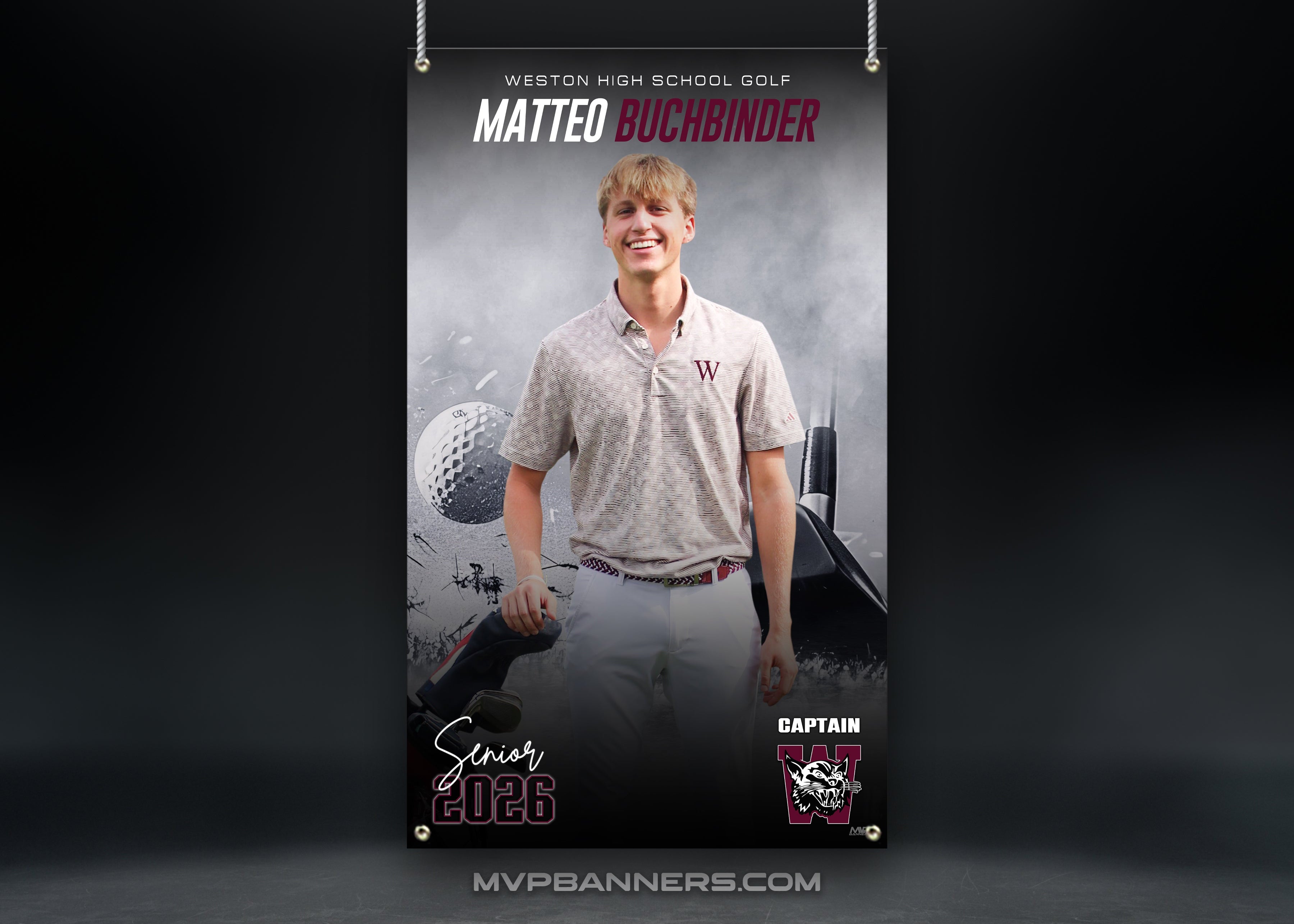 Custom Sports Banner | Senior Night | Golf | Pure