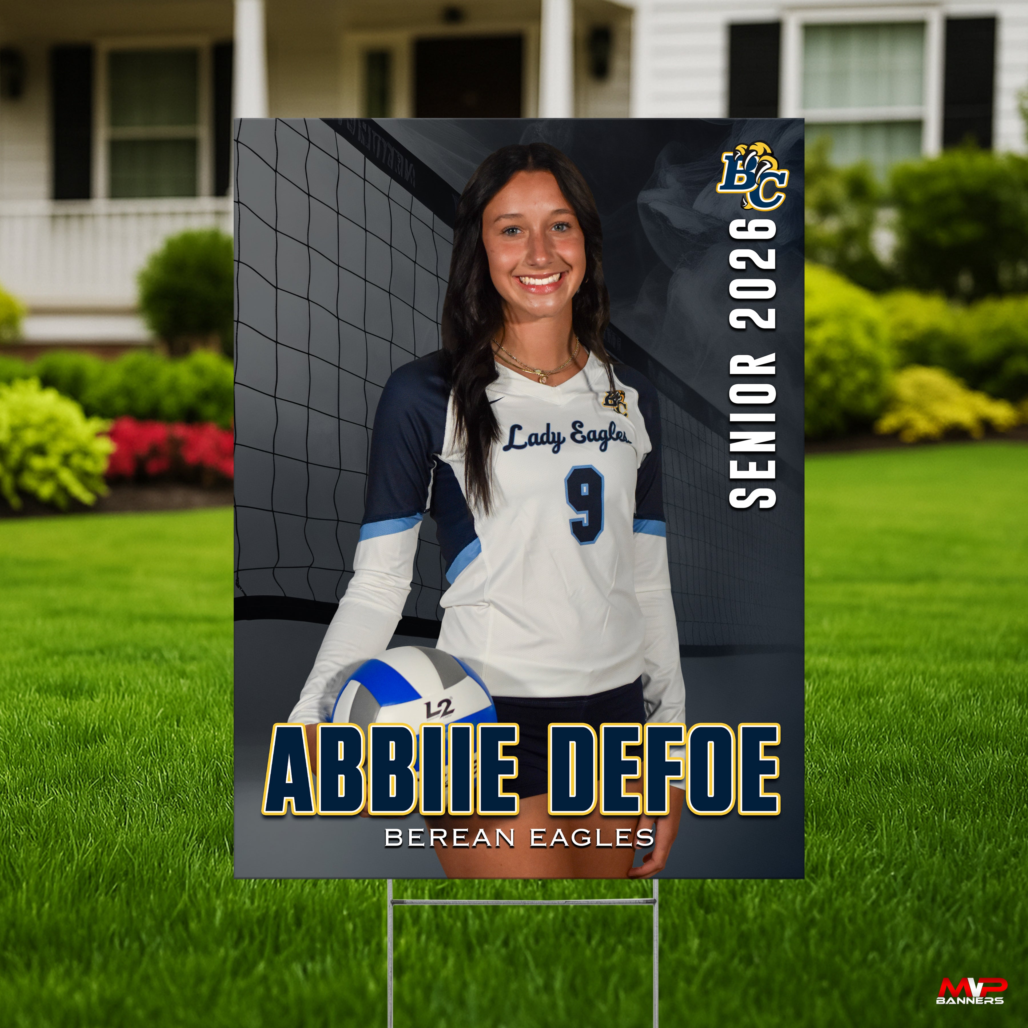 Custom Sports Banner | Senior Night |  Volleyball - Full Serve
