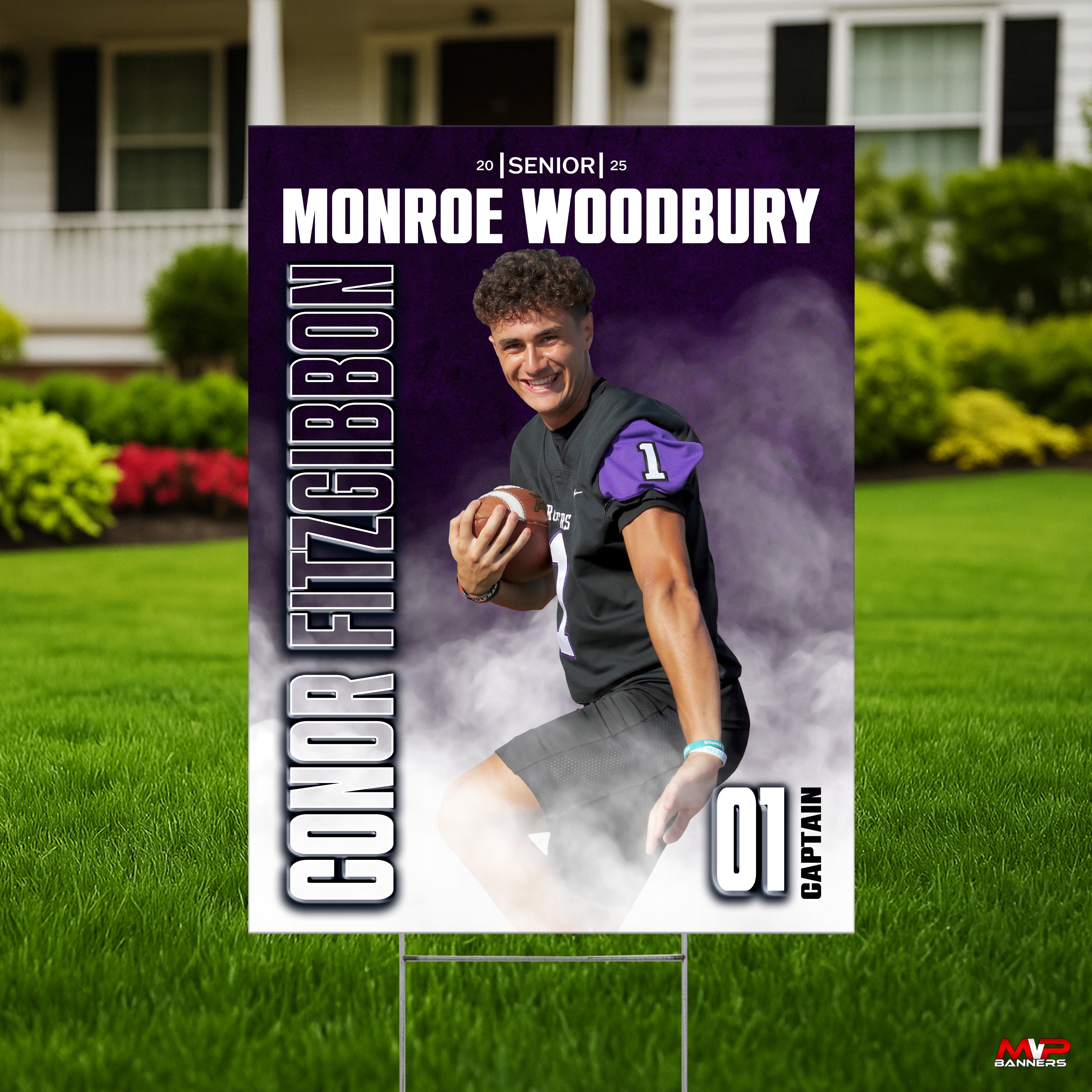 Printed Sports Yard Sign | Senior Night Poster | Football  | GameDay Fog