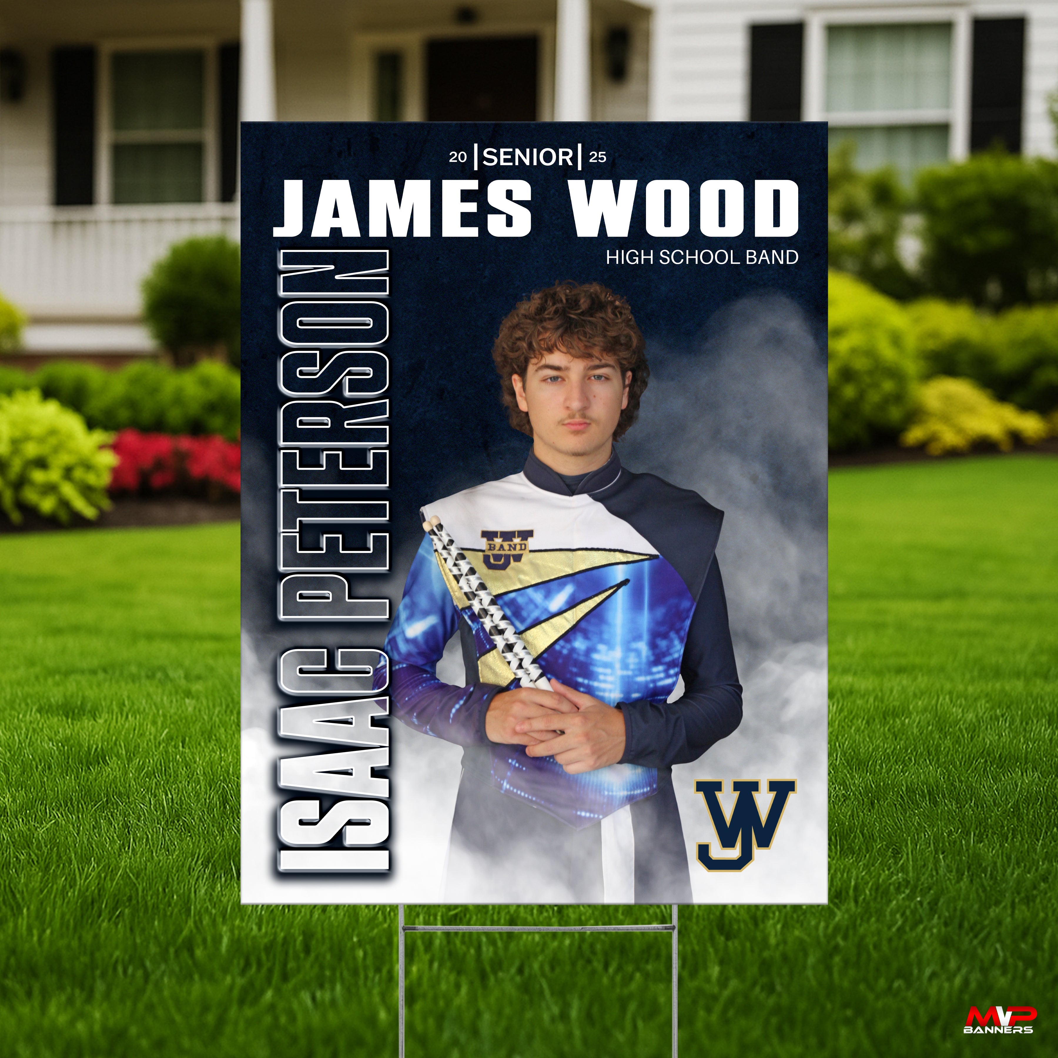 Printed Sports Yard Sign | Senior Night Poster | Band | Color Guard | Drill Team | GameDay Fog