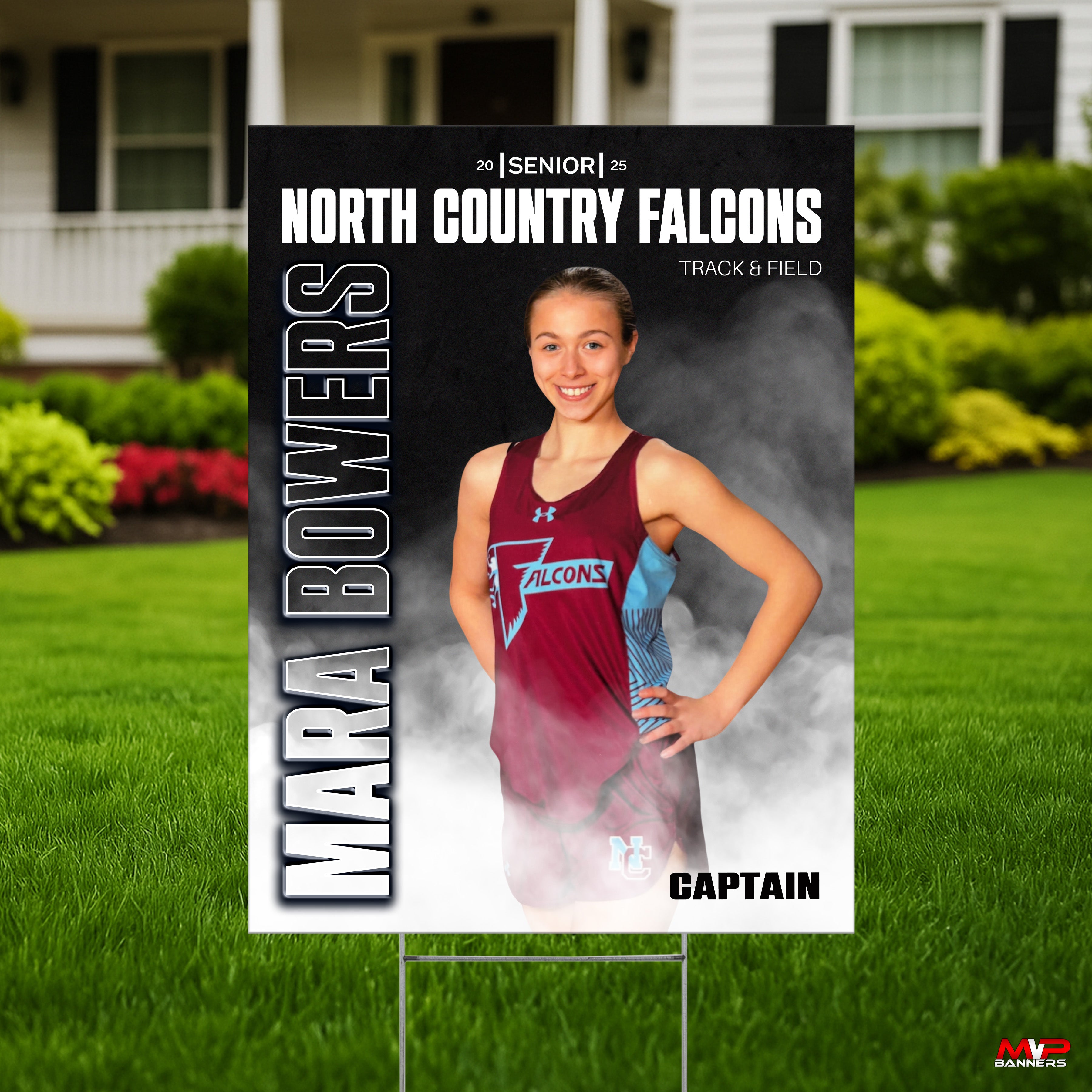 Track & Field Sports Banner | Senior Night | Cross Country | Track & Field - GameDay Fog