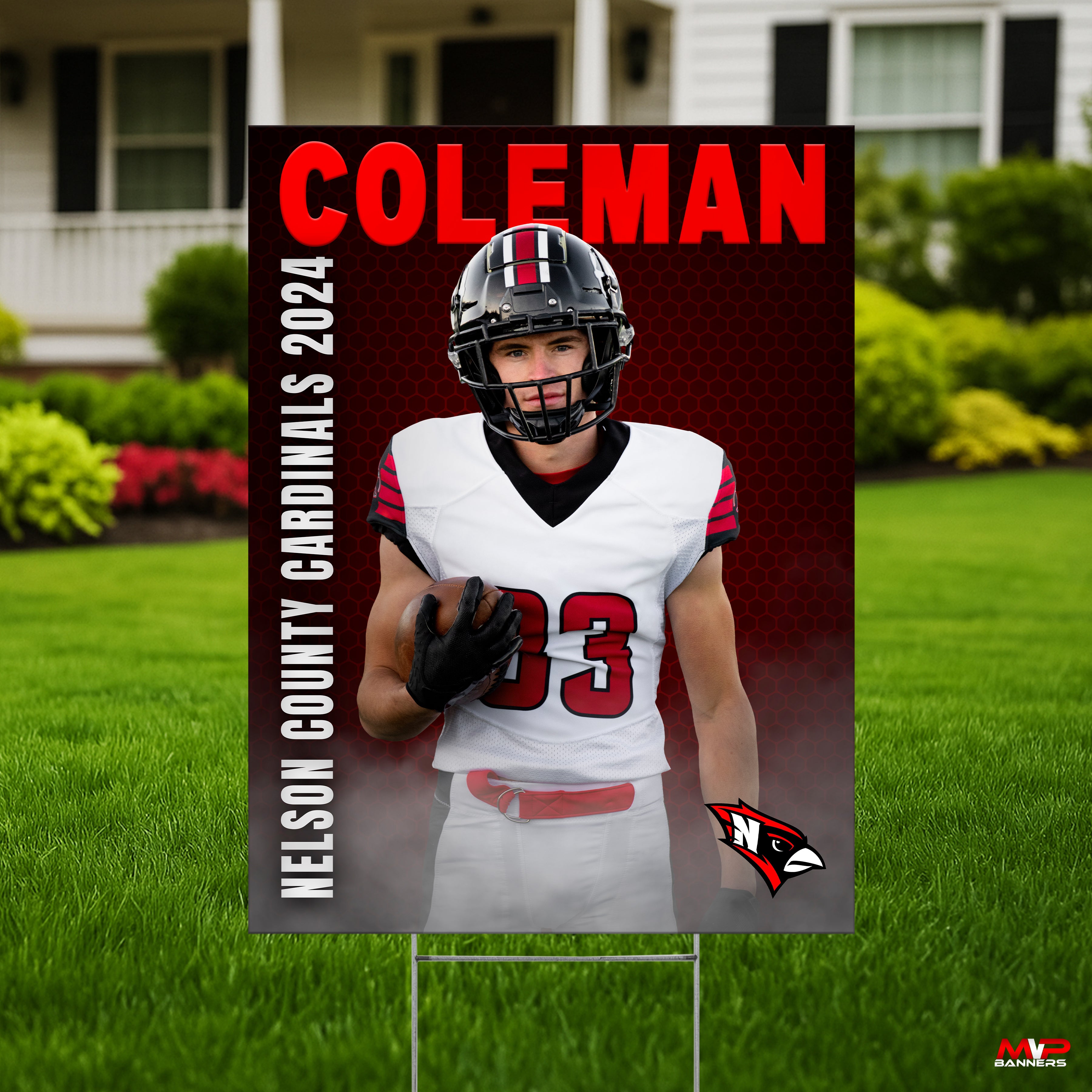 Printed Sports Yard Sign | Senior Night Poster | Football  | Honeycomb