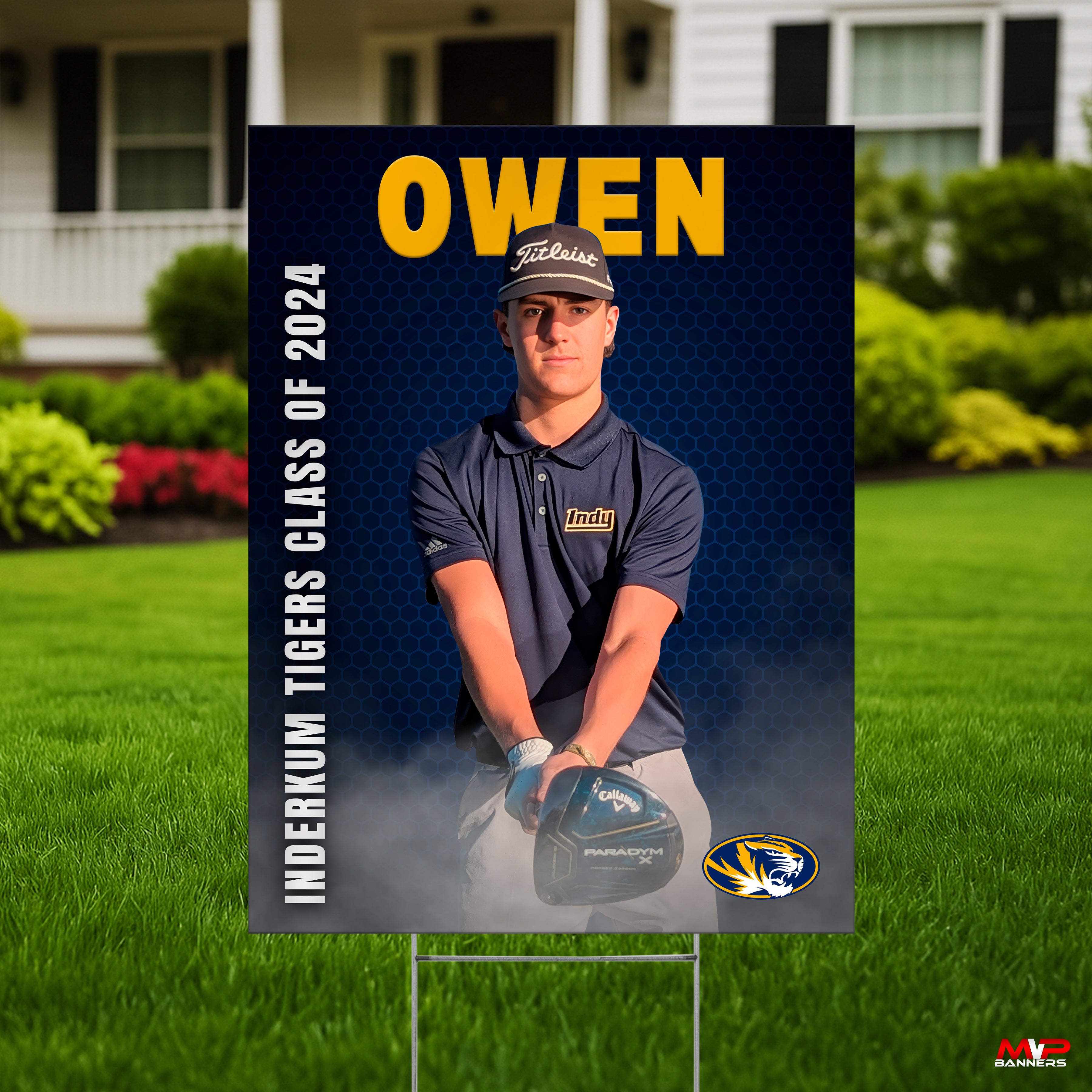 Printed Sports Yard Sign | Senior Night Poster | Golf | Honeycomb