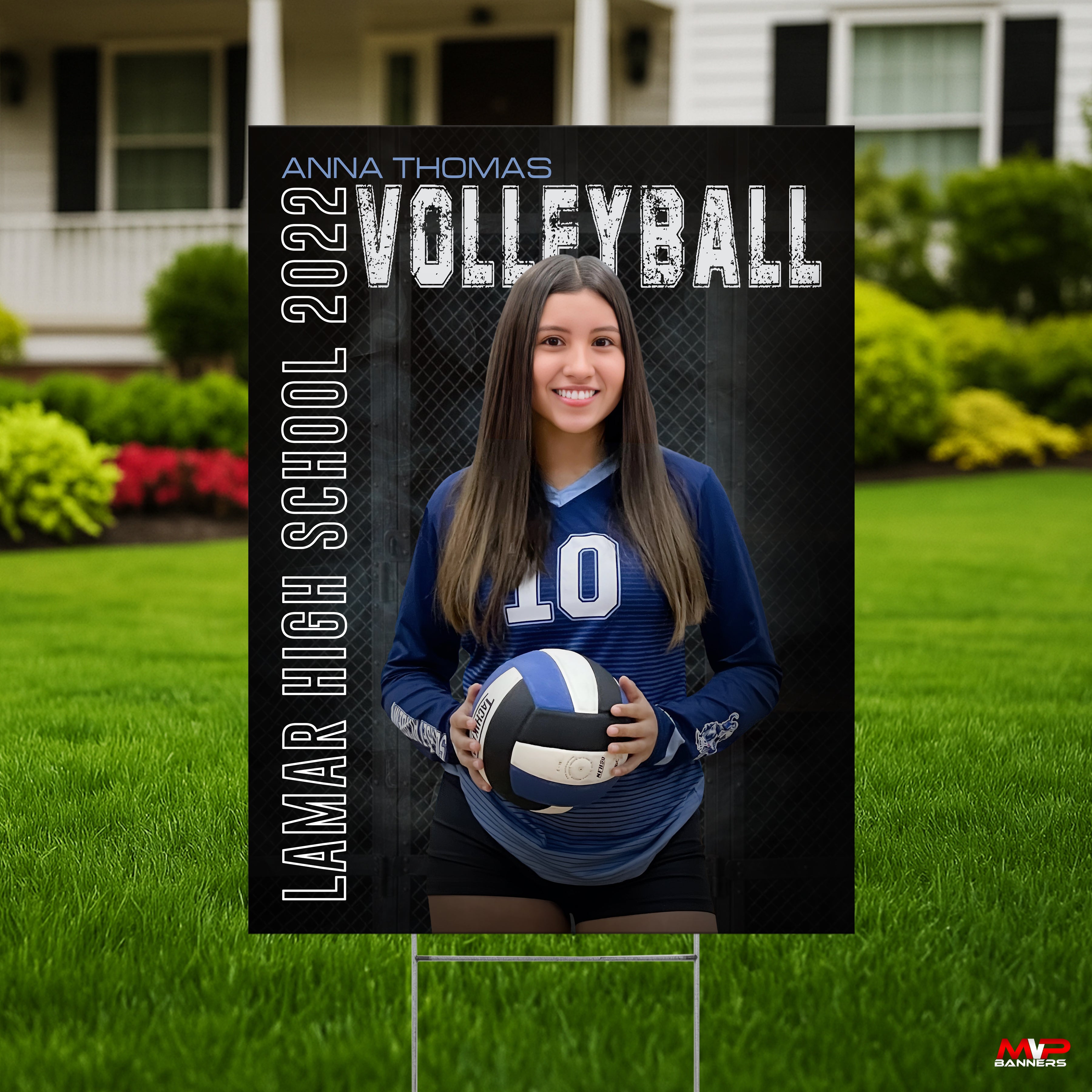 Custom Sports Banner | Senior Night | Volleyball - Iron Smoke