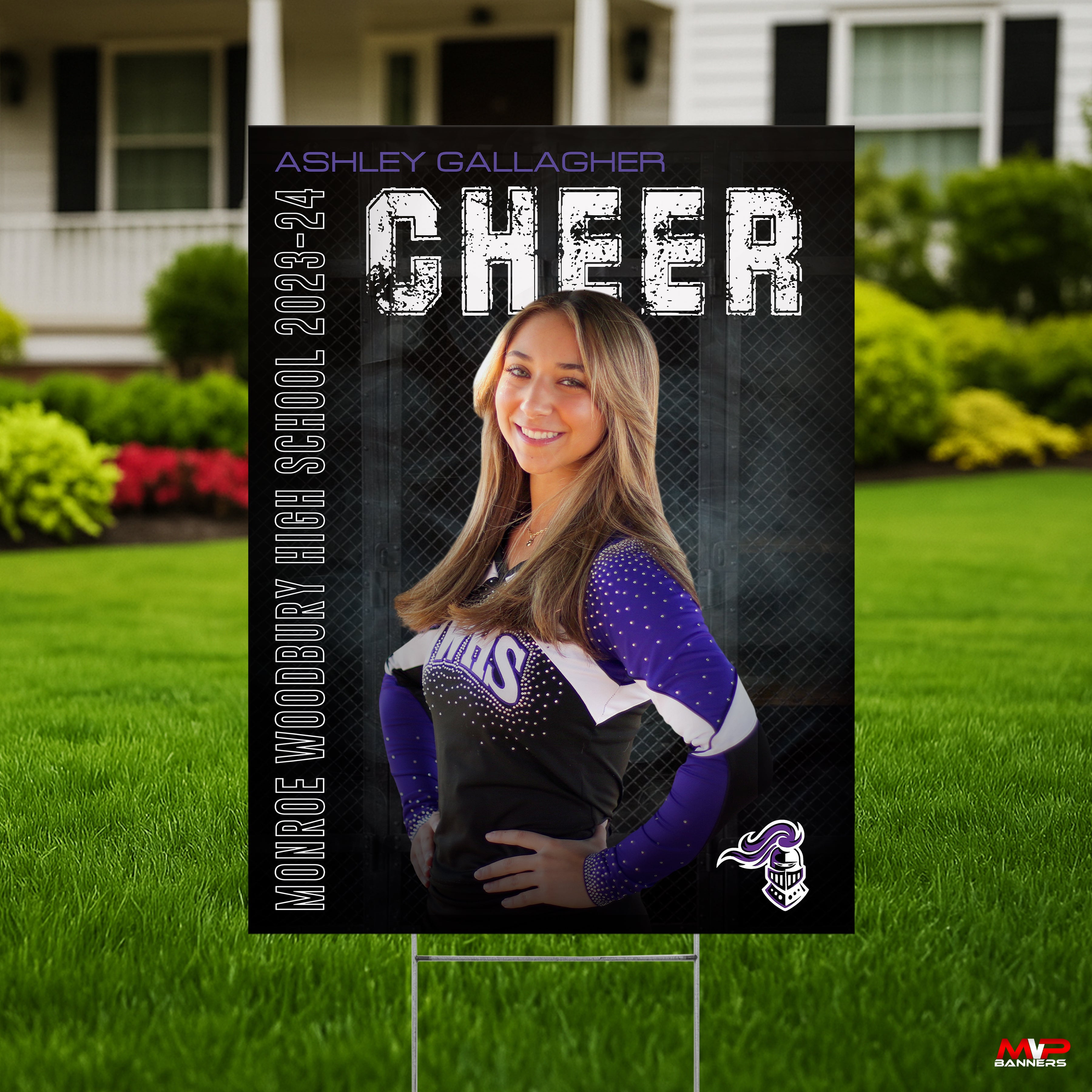 Printed Sports Yard Sign | Senior Night Poster | Cheer  | Dance | Iron Smoke