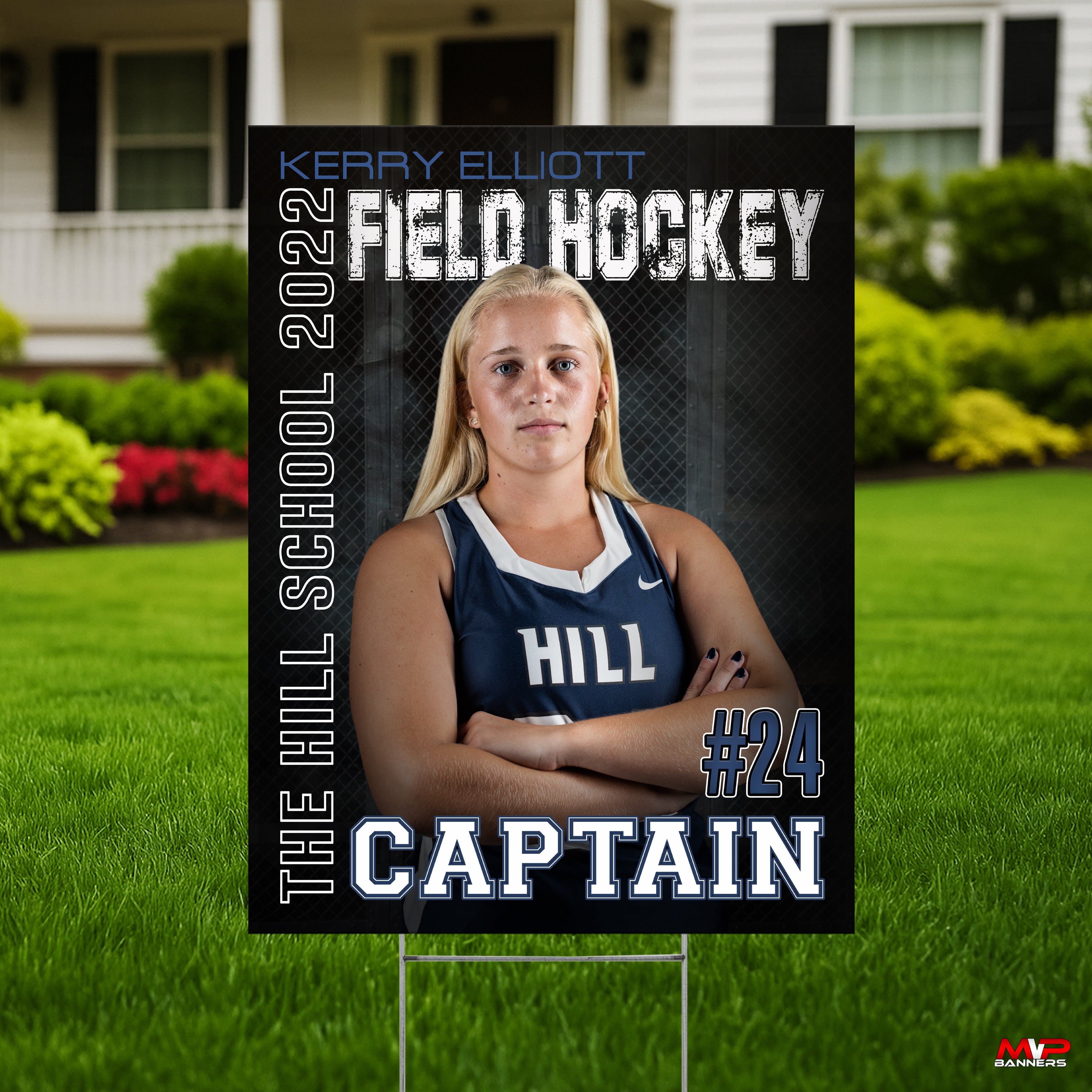 Custom Sports Banner | Senior Night | Field Hockey - Iron Smoke