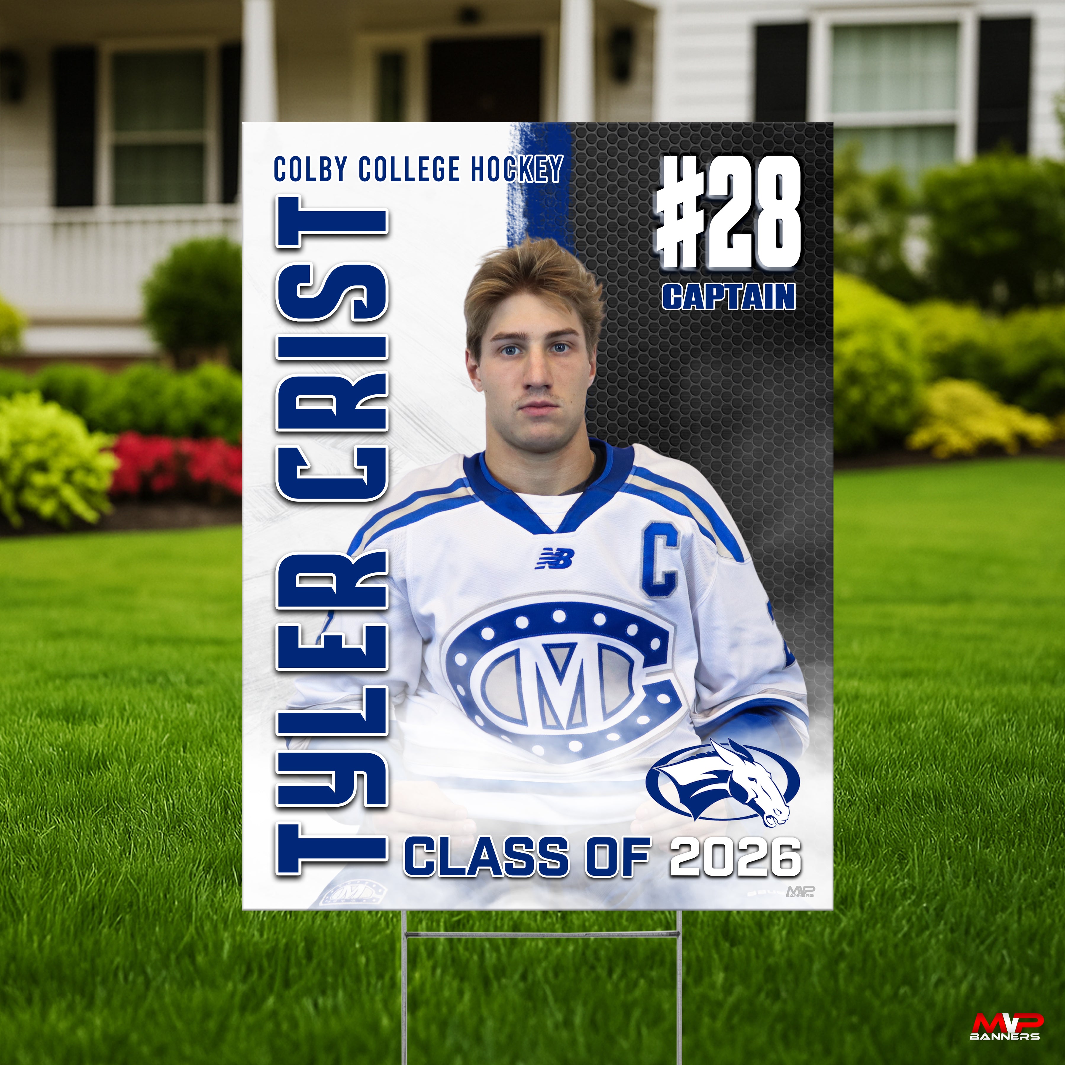 Printed Sports Yard Sign | Senior Night Poster | Ice Hockey | Legacy Locked