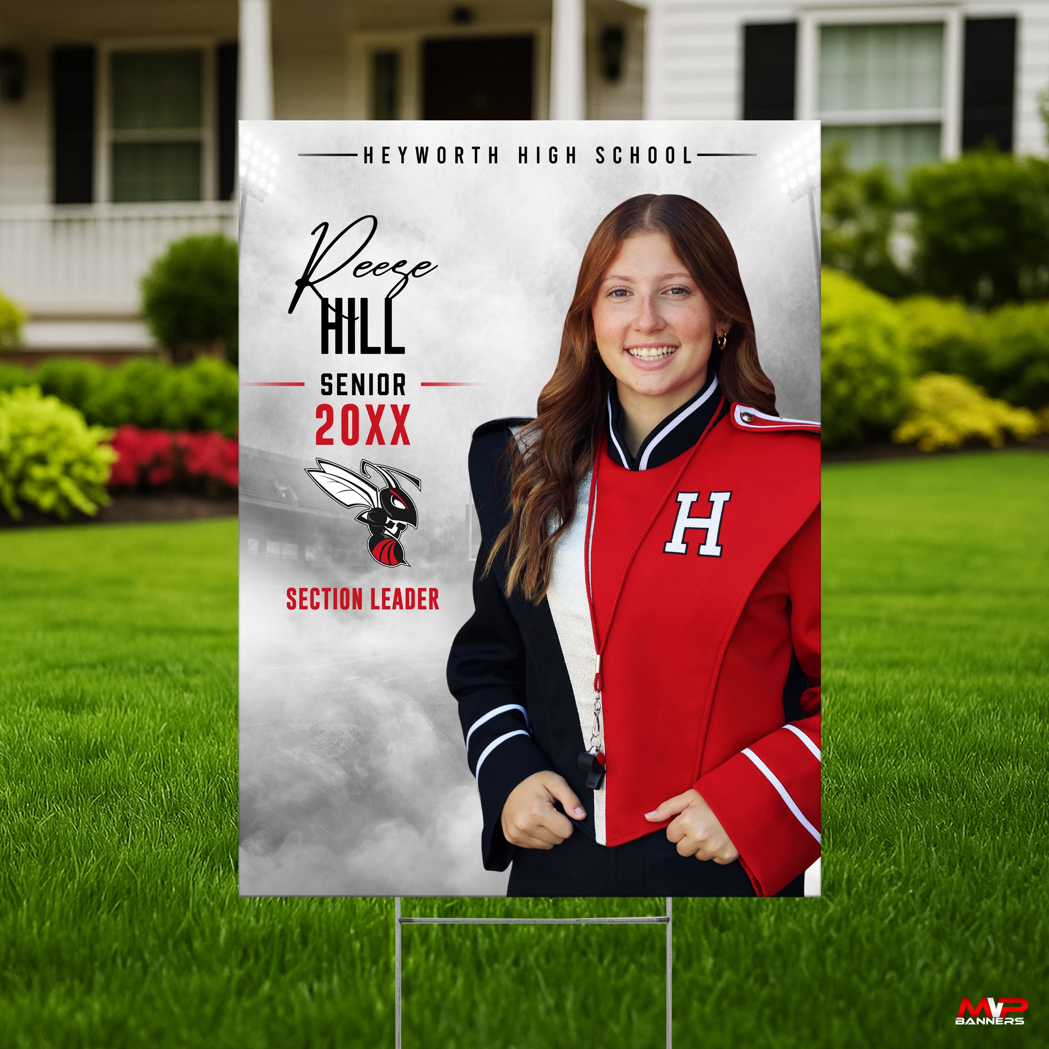 Band, Color Guard & Drill Team Senior Night Banner | Legacy Lights